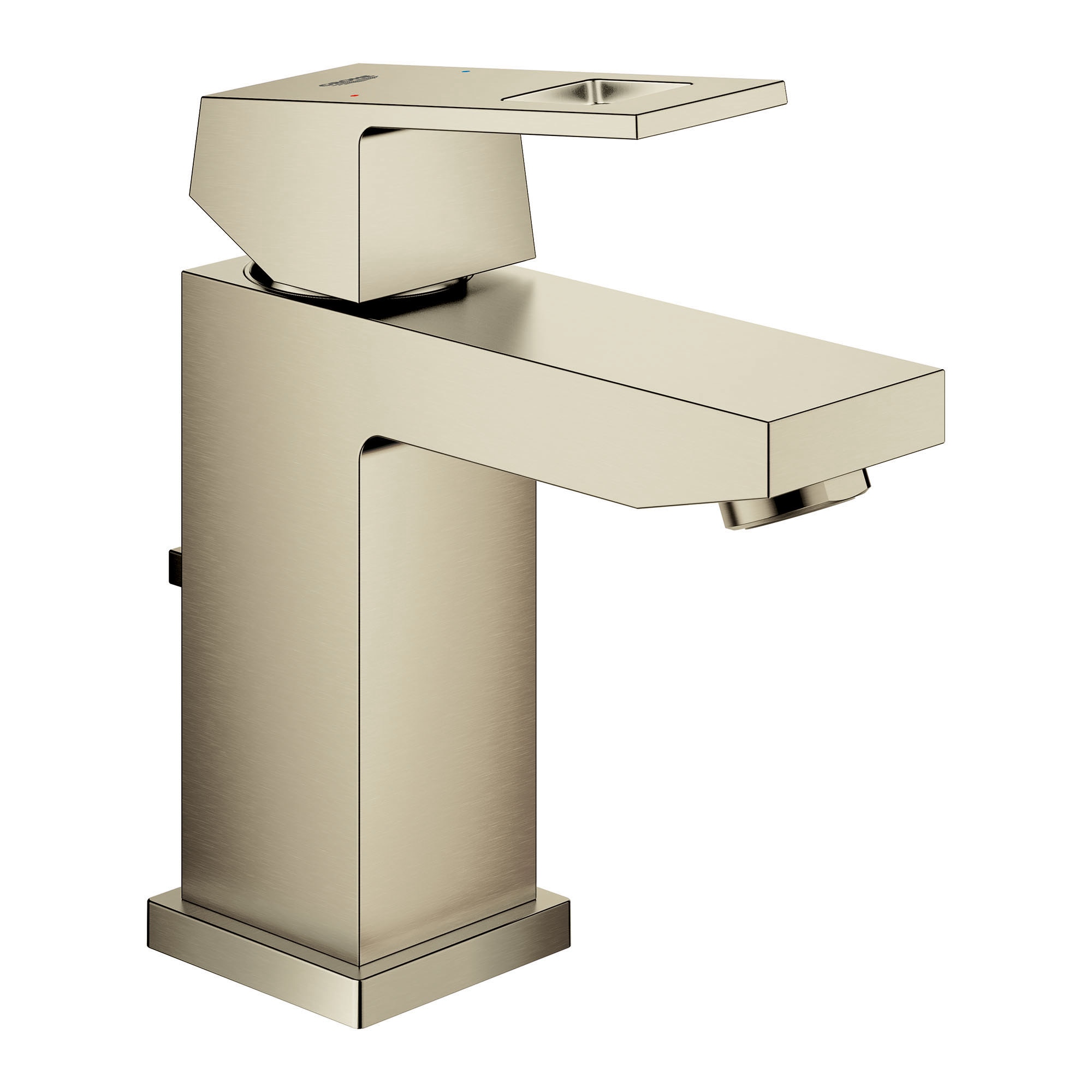 GROHE 23129ENA Brushed Nickel Single hole 1-handle WaterSense Mid-arc Residential Handle Bathroom Sink Faucet