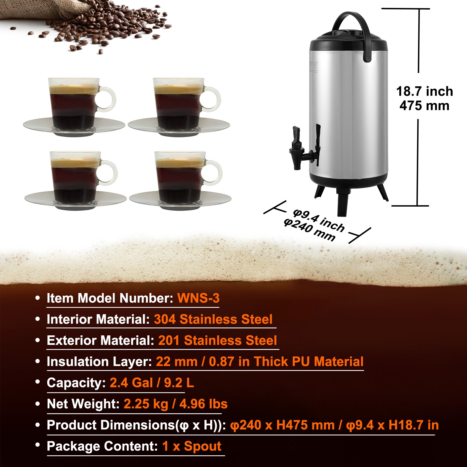 VEVOR YLHLQQYX12L0TQWXUV0 Bev-Dispensers - View #8
