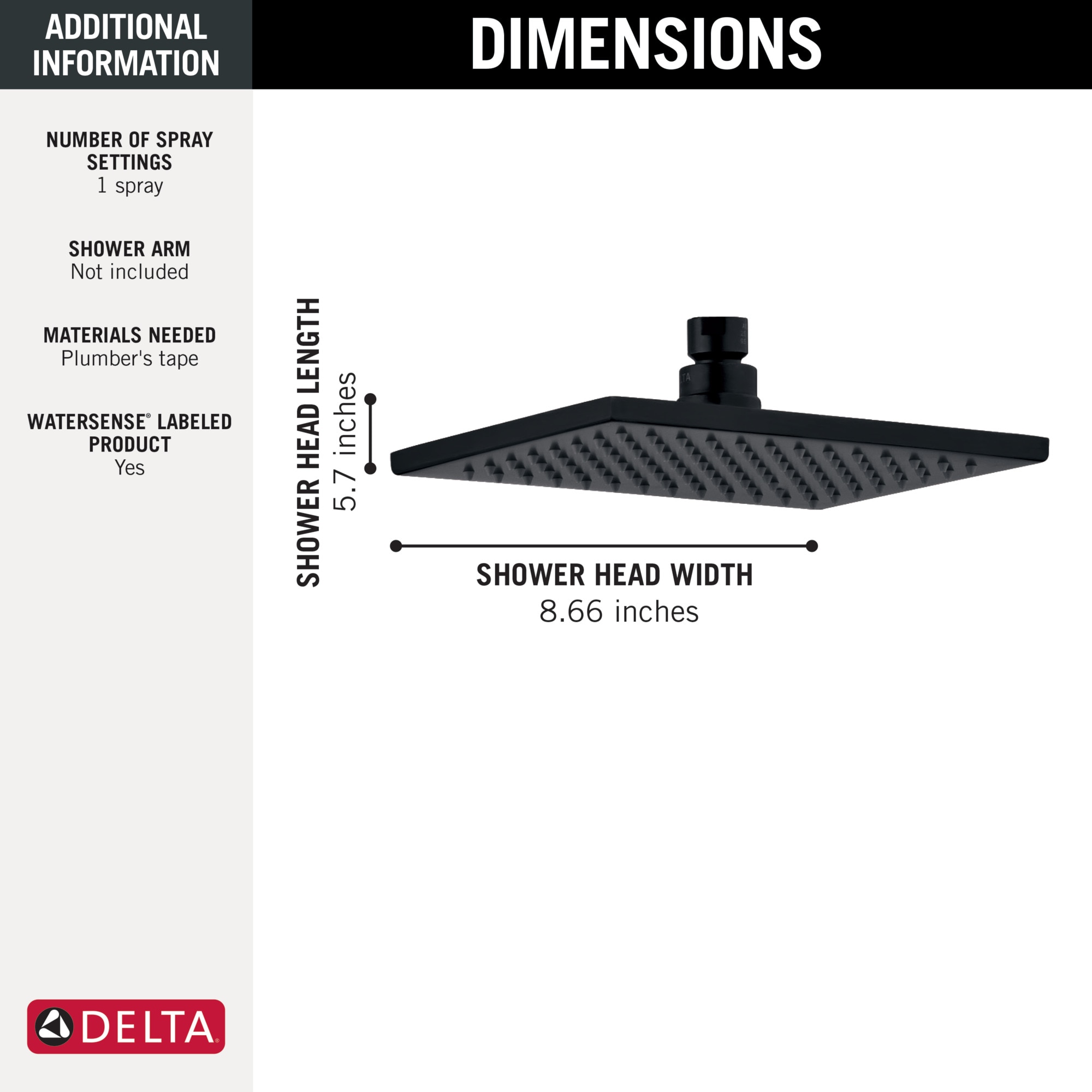 Delta RP91363BL Fixed-Showerhead - View #3