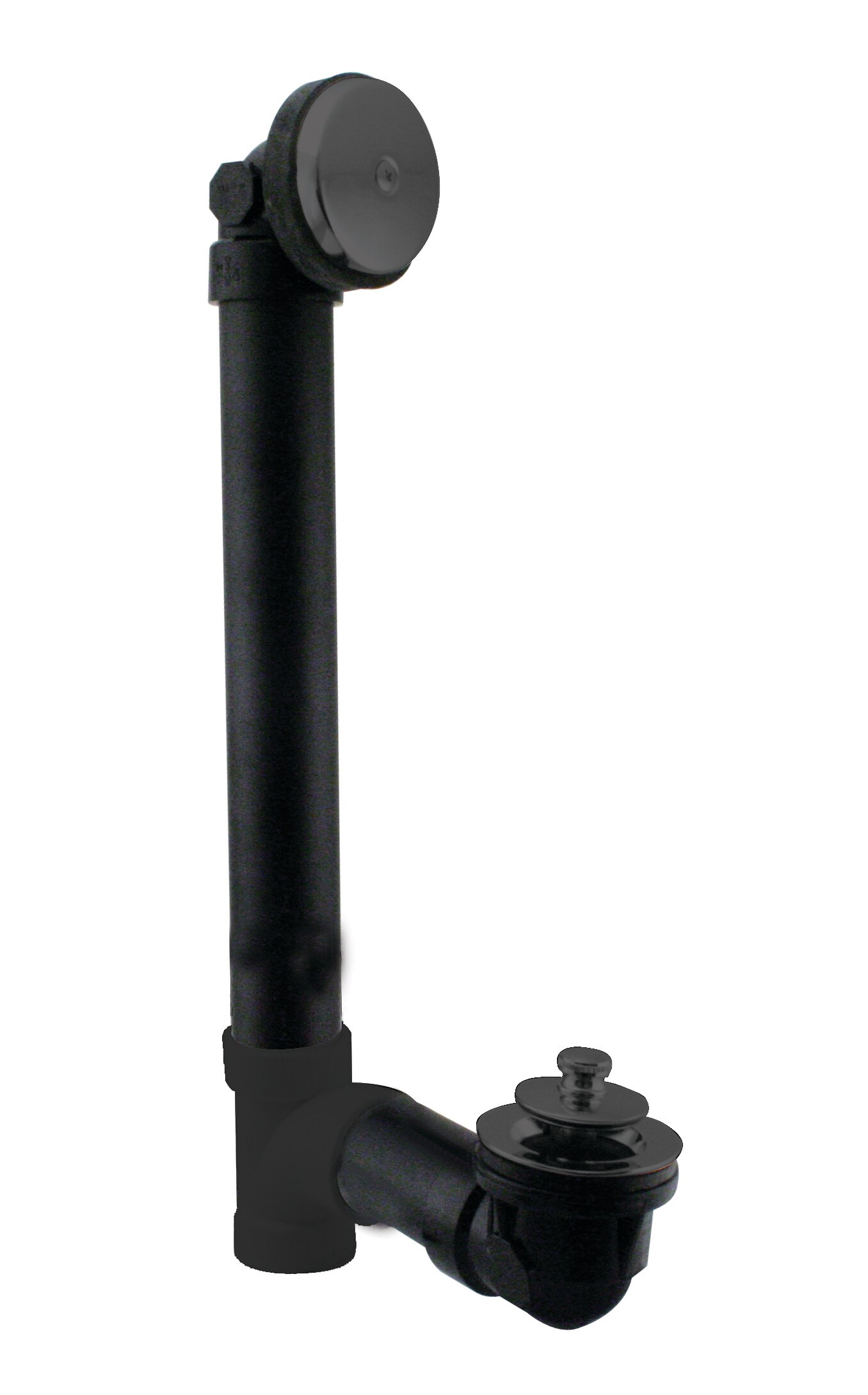 WESTBRASS D49411-62 Twist and Close Sch. 40 Abs Bath Waste with One-hole Elbow In Matte Black D49411-62