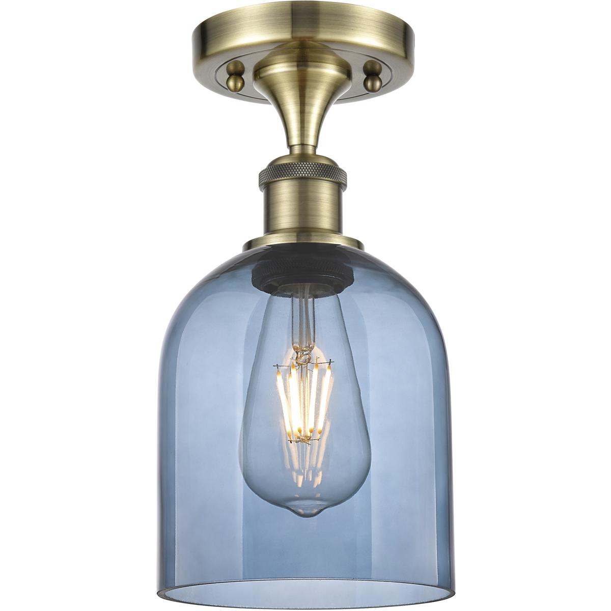 Innovations Lighting  516-1C-AB-G558-6BL Ballston Bella Semi-Flush Mount Antique Brass