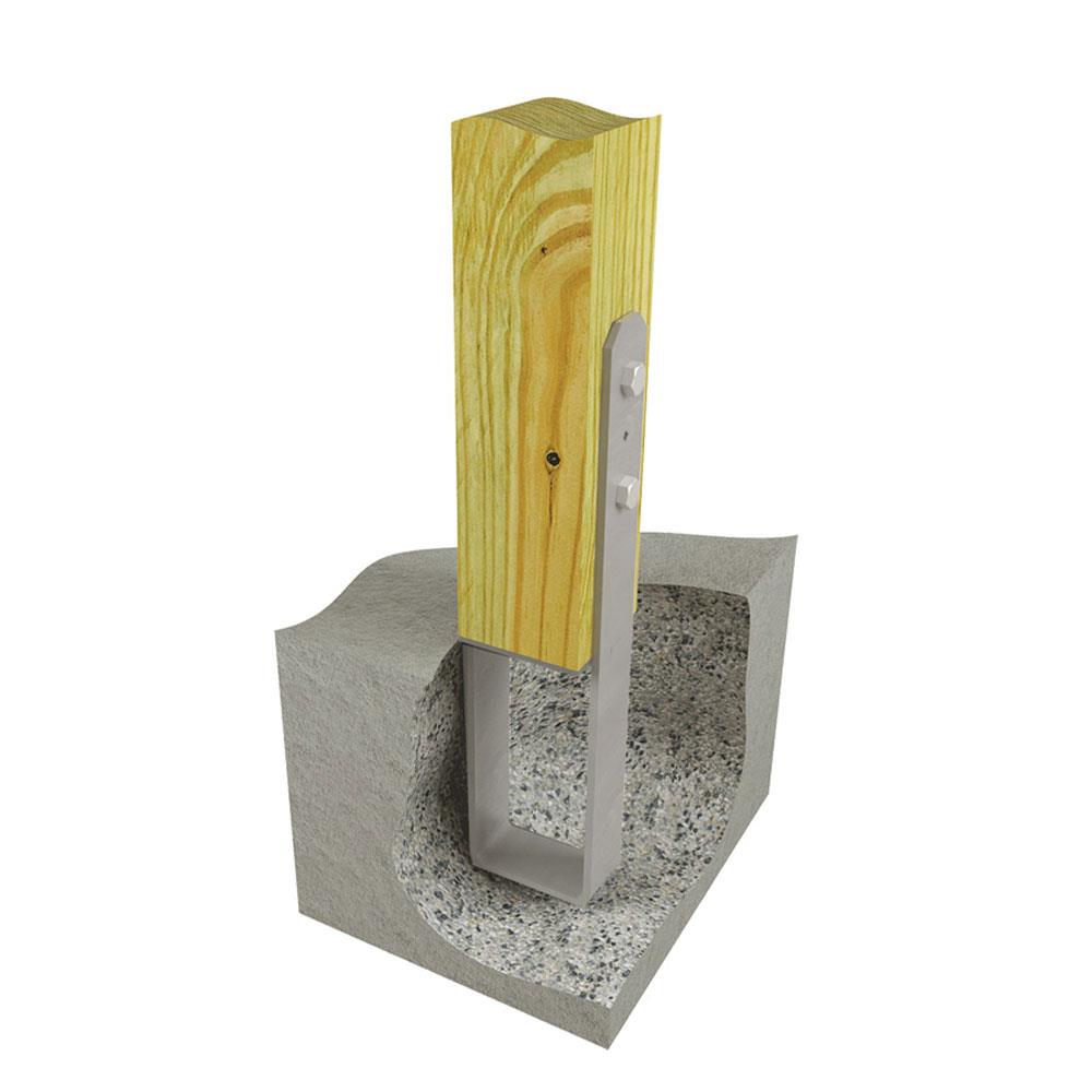 USP 4-in x 4-in G90 Galvanized Wood To Concrete (Cast In Place) Base at ...