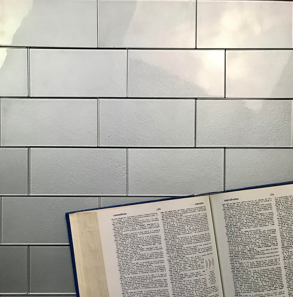 Abolos LWSMTR0306-SH Metaliics Shimmering Silver 3-in x 6-in Glossy Glass Cement look Standard Wall Tile ( 16-sq ft Carton )