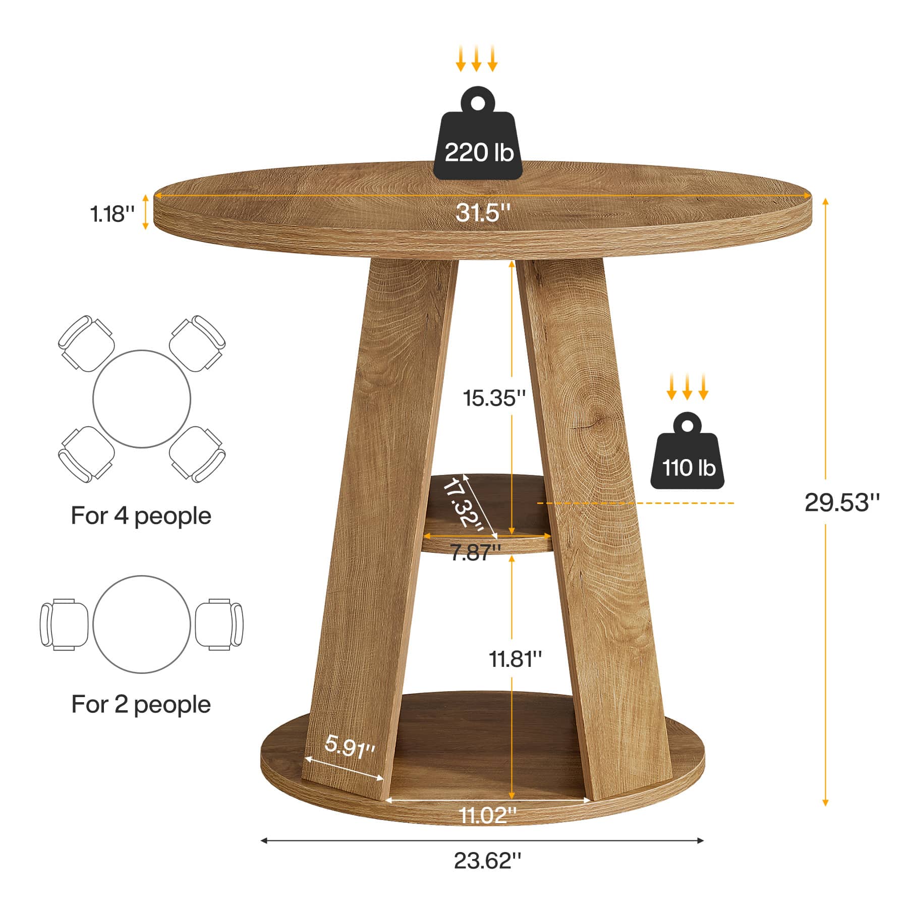 CIPACHO ZY-WQ53835 Dining-Tables - View #2