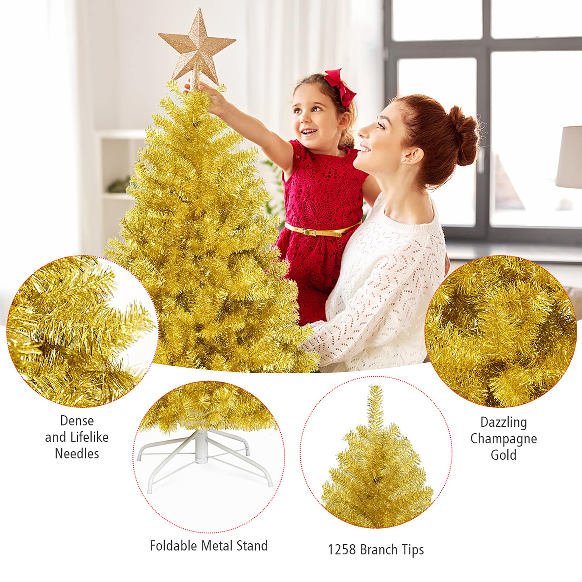 Costway CM22829 Artificial-Christmas-Trees - View #2