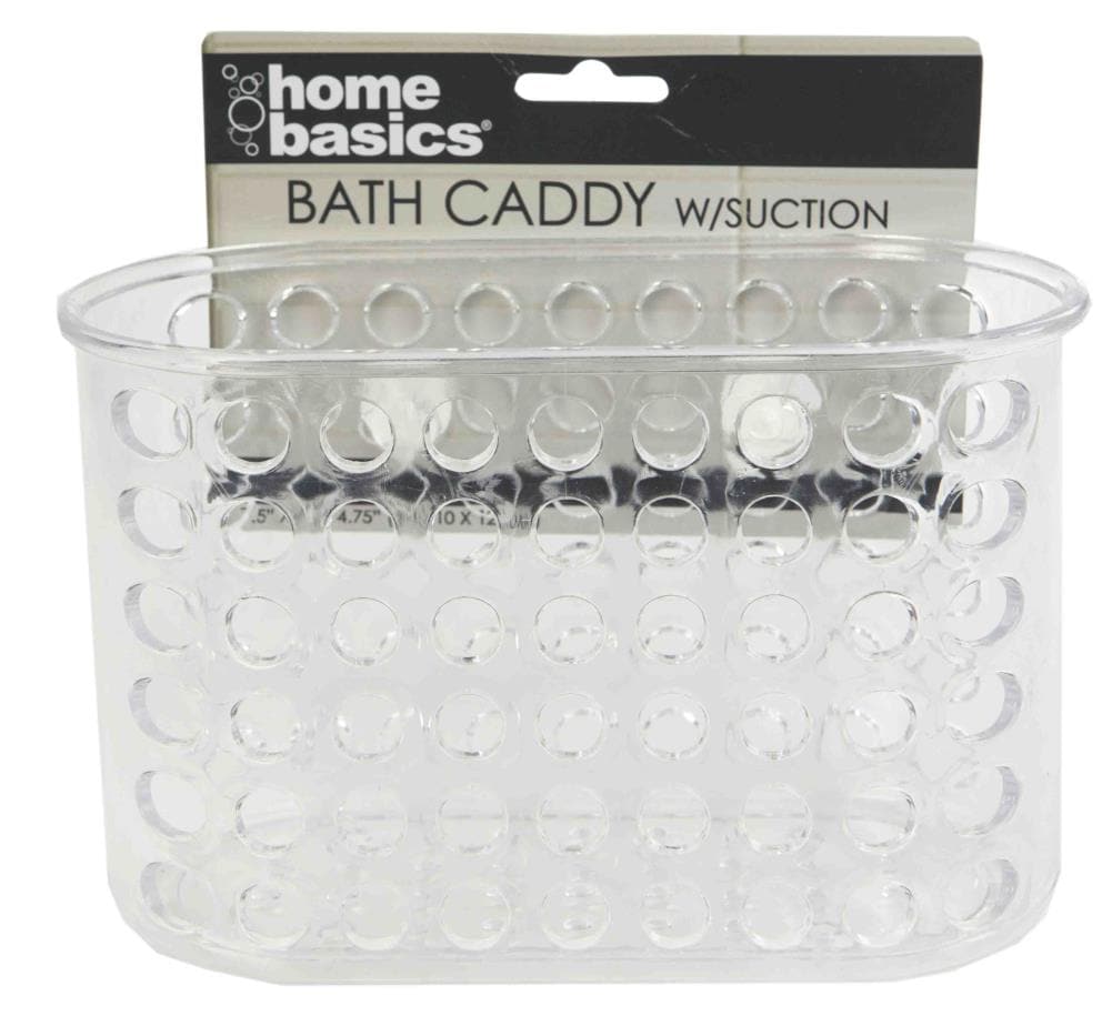 Home Basics Clear Plastic 1-Shelf Hanging Shower Caddy 7.5-in x 3.7-in x  4.75-in in the Bathtub & Shower Caddies department at
