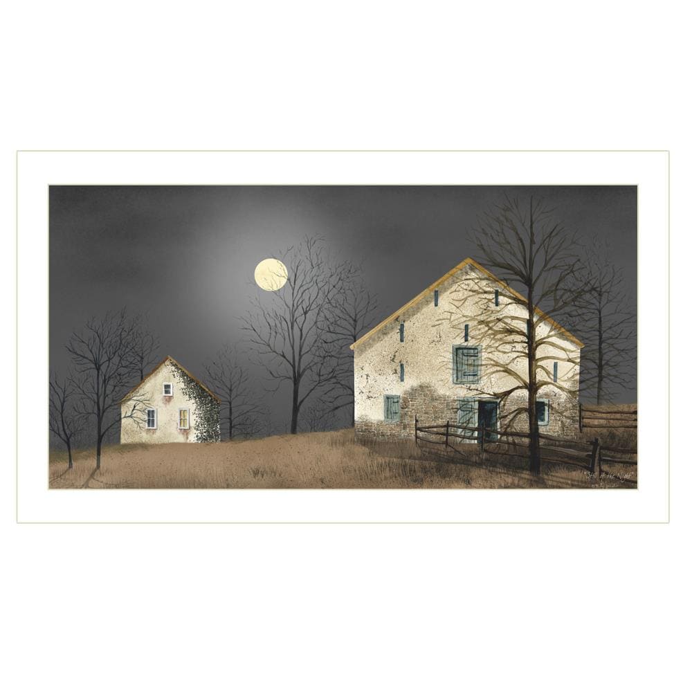 Trendy Decor 4U BJ101-226 White Wood Framed 19-in H x 33-in W Vintage/Retro Paper Print