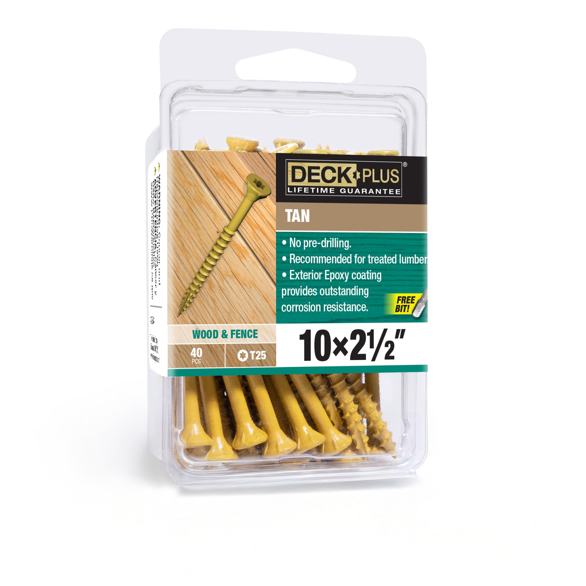 #10 x 2-1/2-in Wood to wood Deck Screws 40 -Per Box