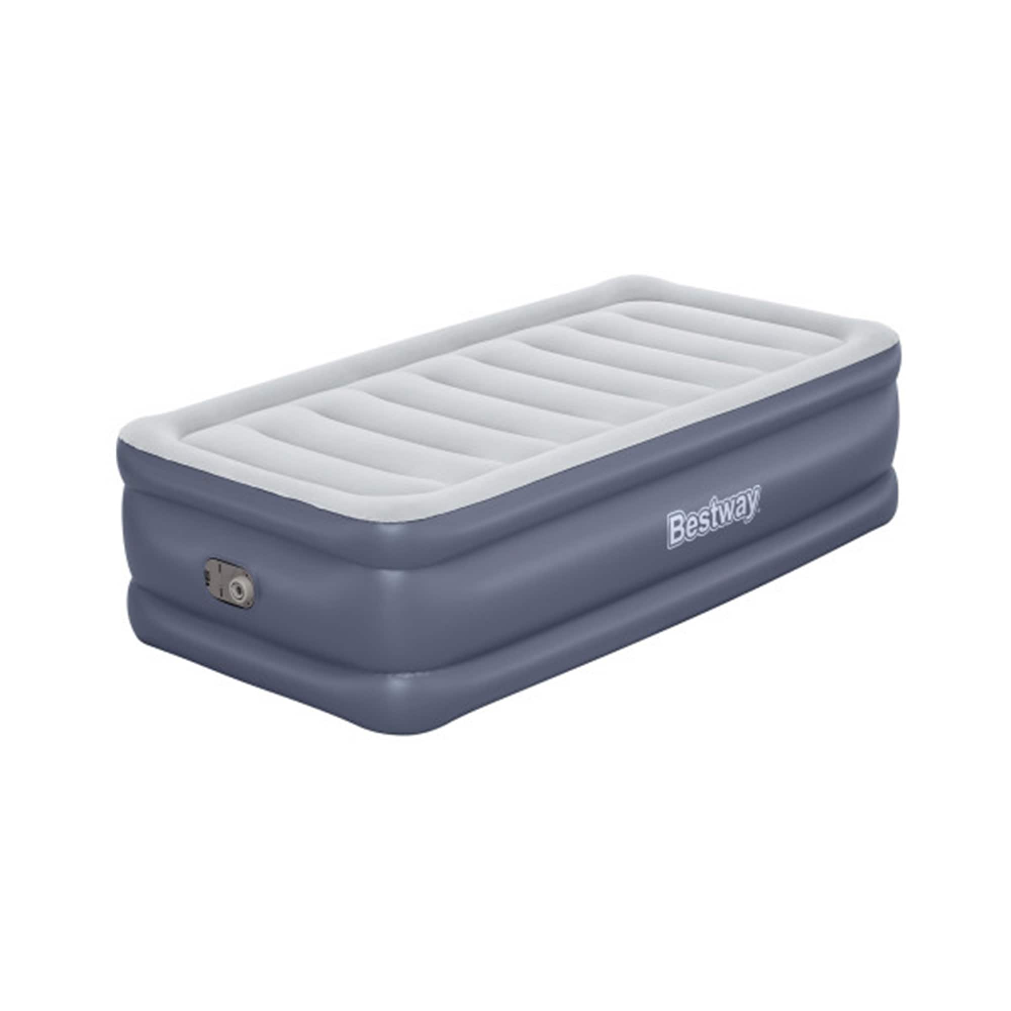 Bestway 407599 Tritech Air Mattress Inflatable Twin-Sized Bed with Built-In AC Pump