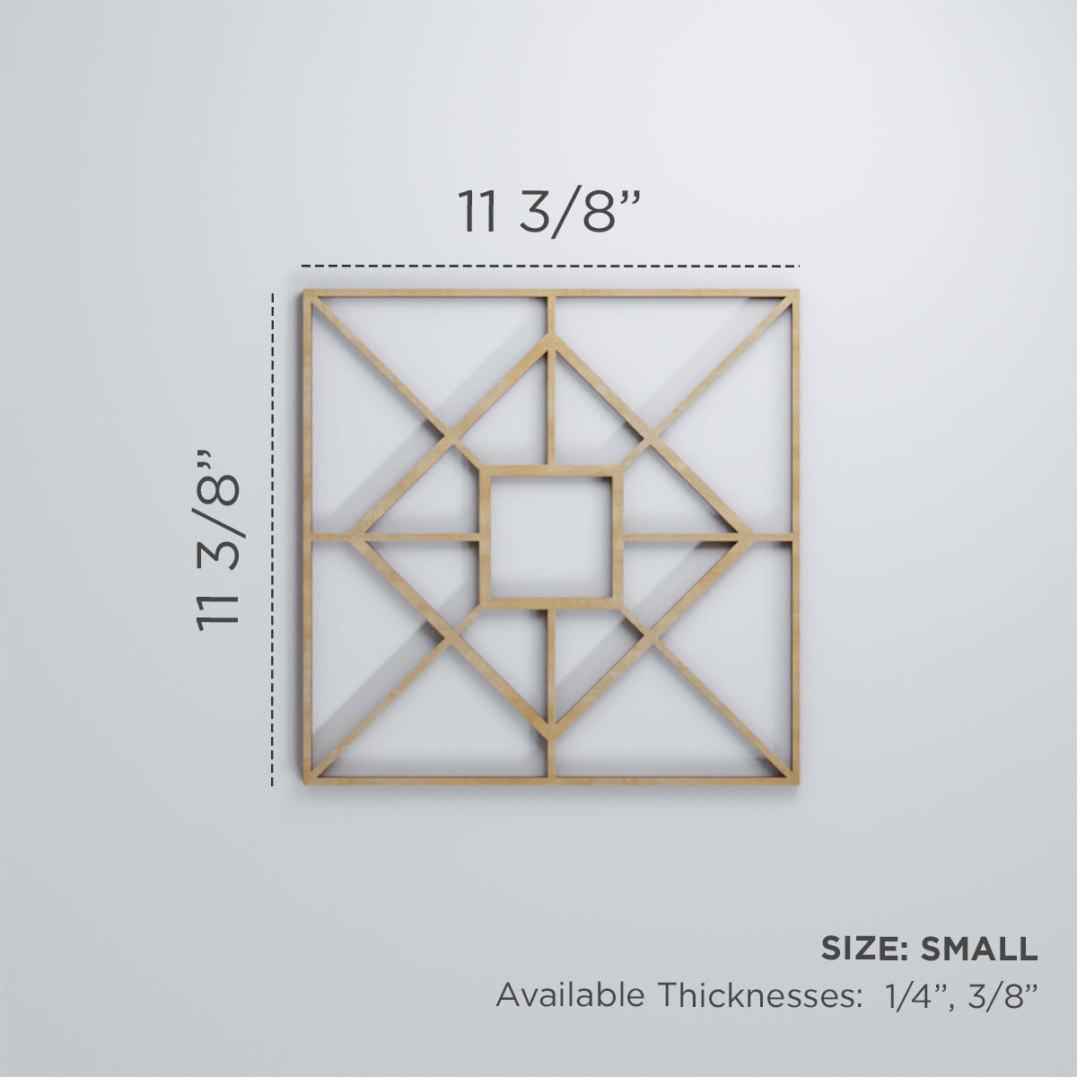 Ekena Millwork Jamestown fretwork 11-3/8-in x 11-3/8-in Smooth Cherry ...