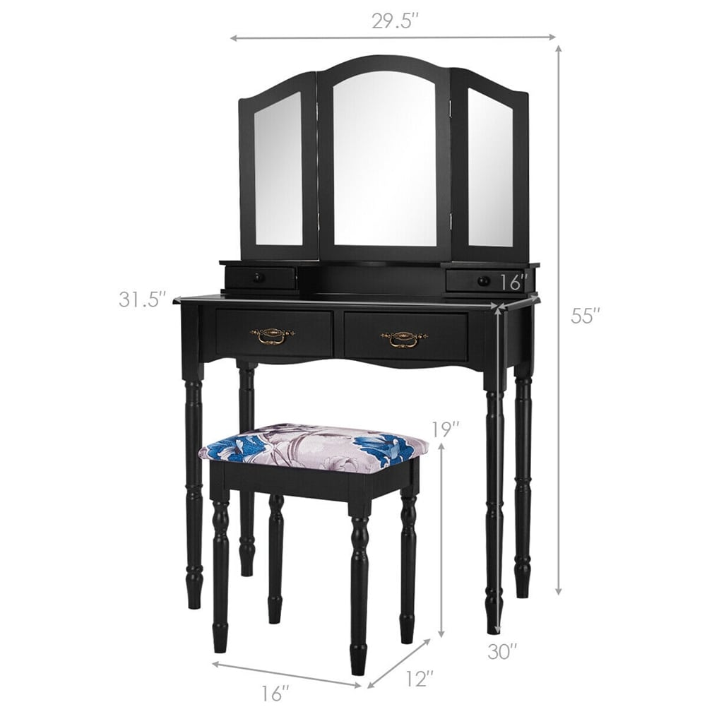 Costway CSHY001312 Bedroom-Vanities - View #4