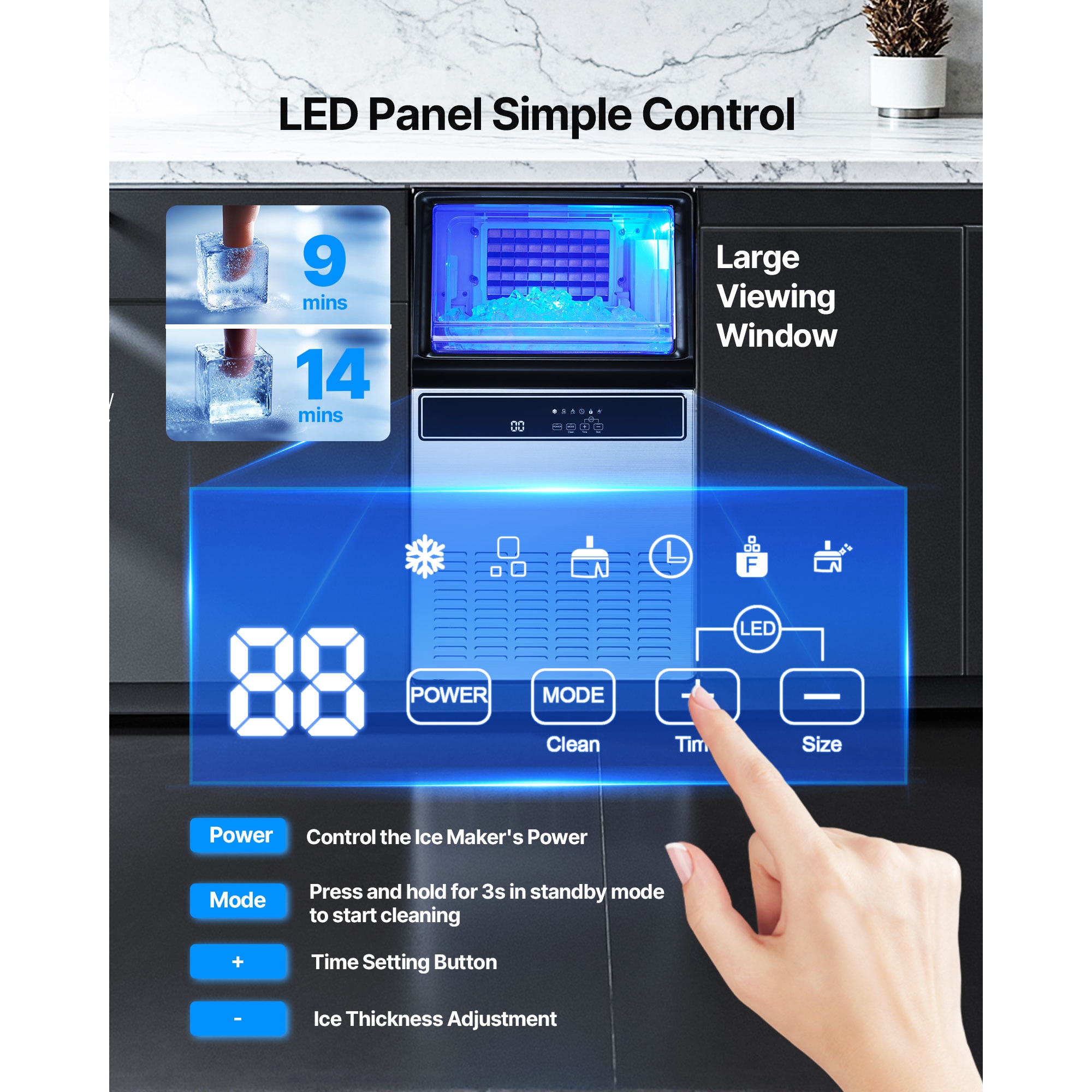 VEVOR 68KGSYZBJ00000001V1 Commercial-Ice-Makers - View #4