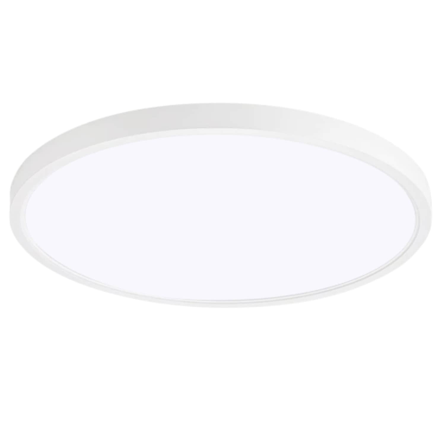 BBLLWJ 11.2-in White Indoor 1-Light 6500K LED Flush Mount Light with Acrylic Shade 1Pack