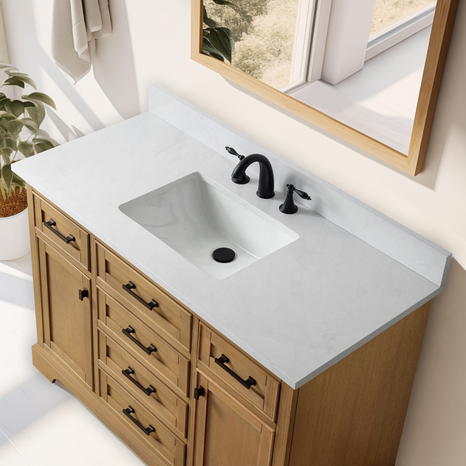 Design Element ML-48-OKV Bath-Vanity-Combo - View #4