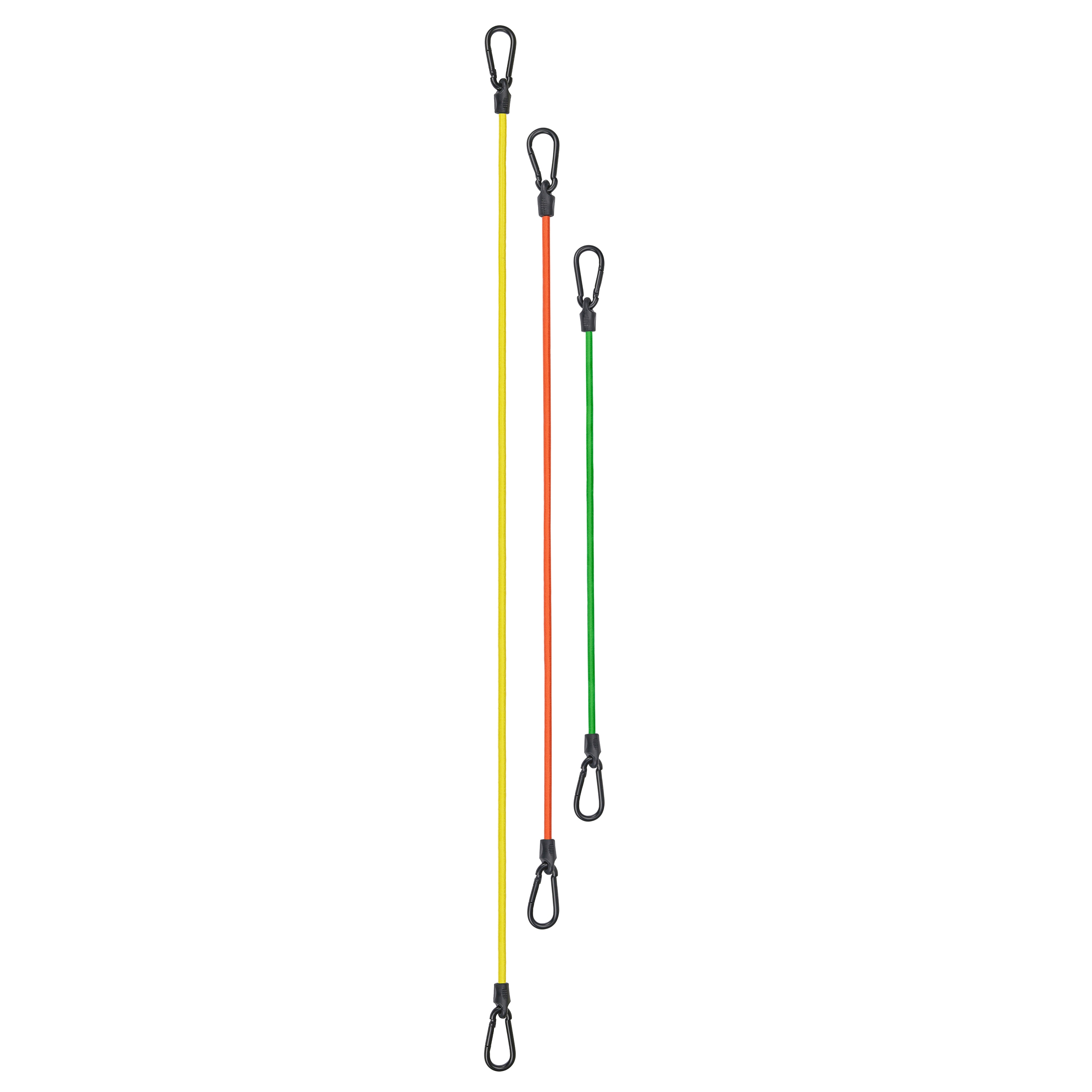 Project Source 9706 Assorted Length Bungee Cord with Carabiner 8 -Pack