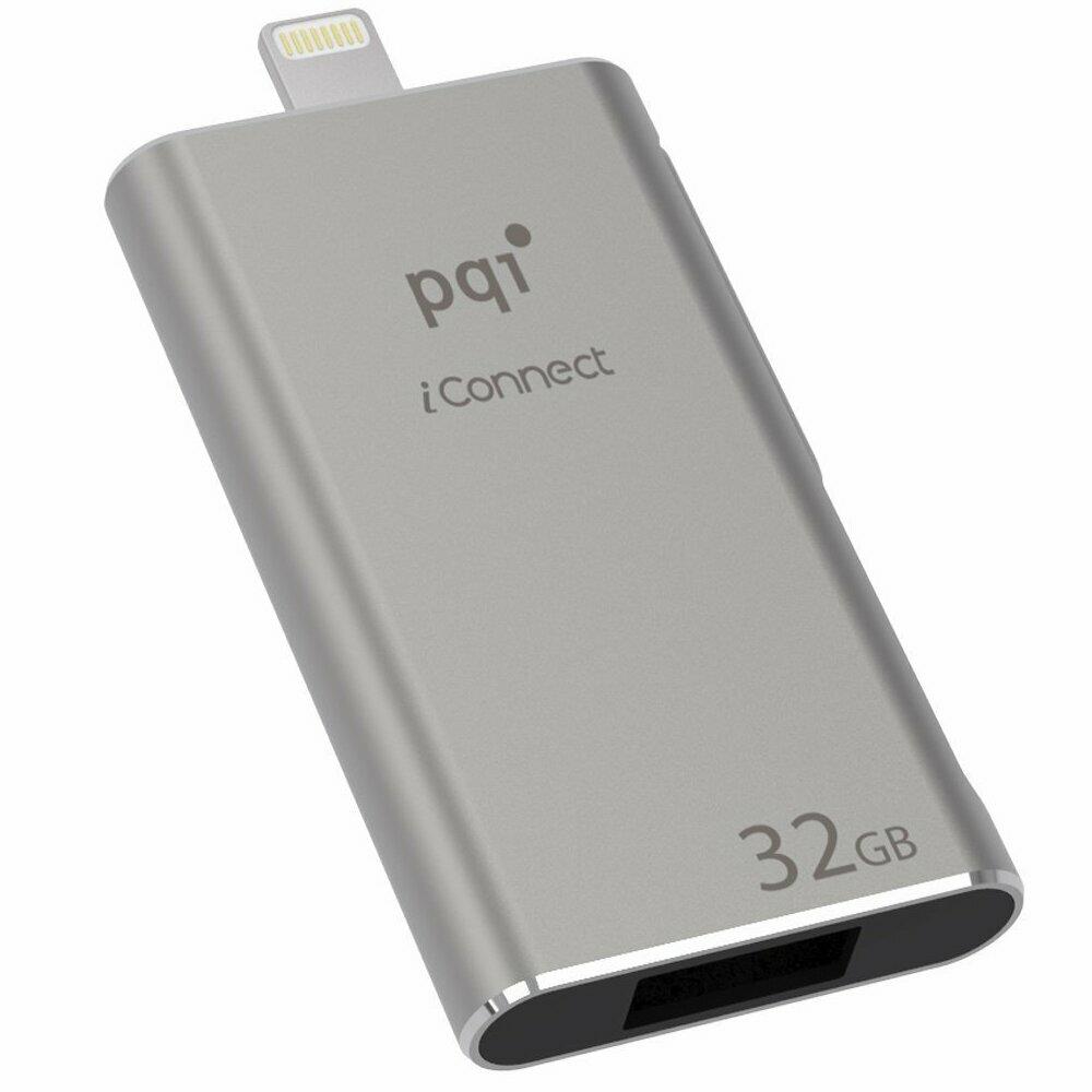  VNPWR423 PQI 6I01-032GR2001 iConnect Apple MFi 32 GB Mobile Flash Drive with Lightning Connector for iPhones, iPads, iPod, Mac and PC USB 3.0- Iron Gray