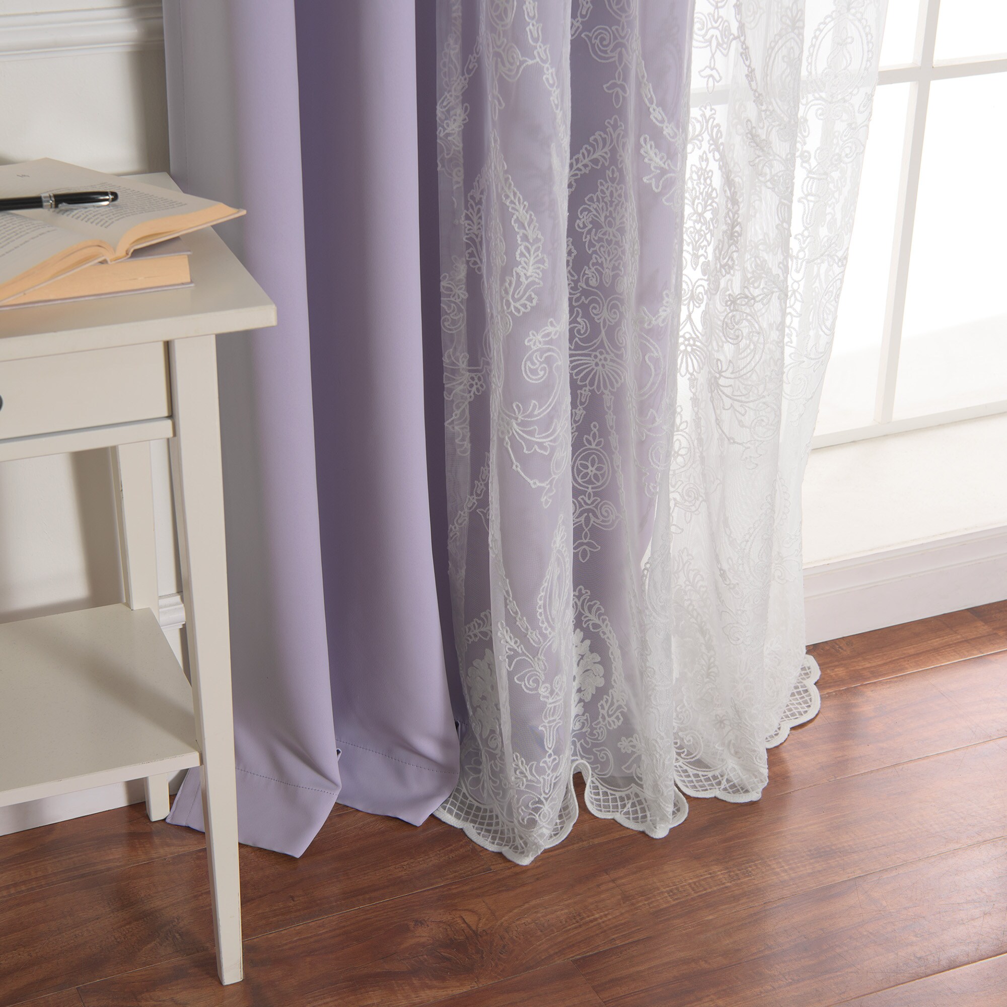 Best Home Fashion MM-TRELLIS-96-LILAC curtains - View #5