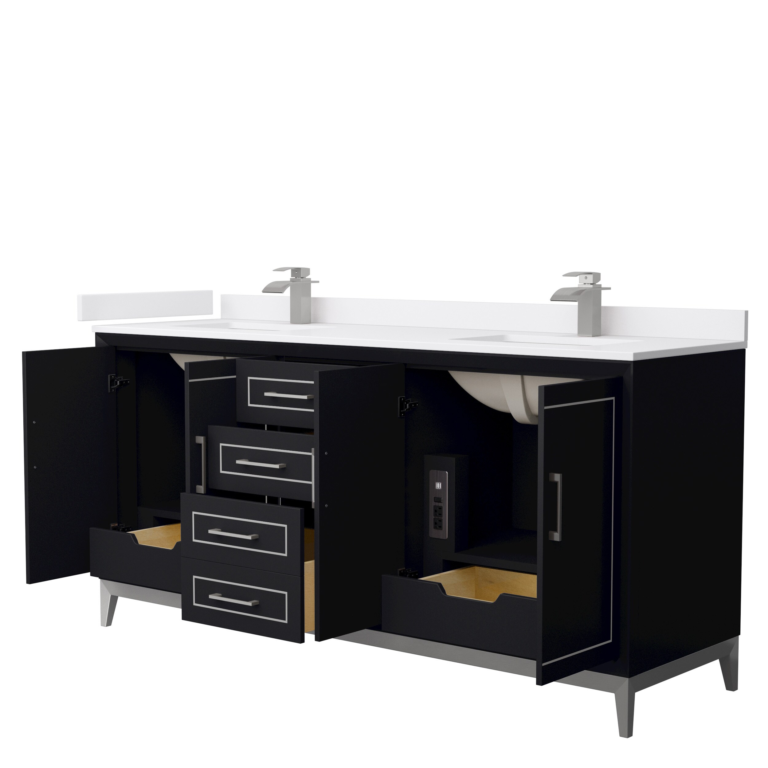 Wyndham Collection WCH515172DBKWCUNSMXX Bath-Vanity-Combo - View #2