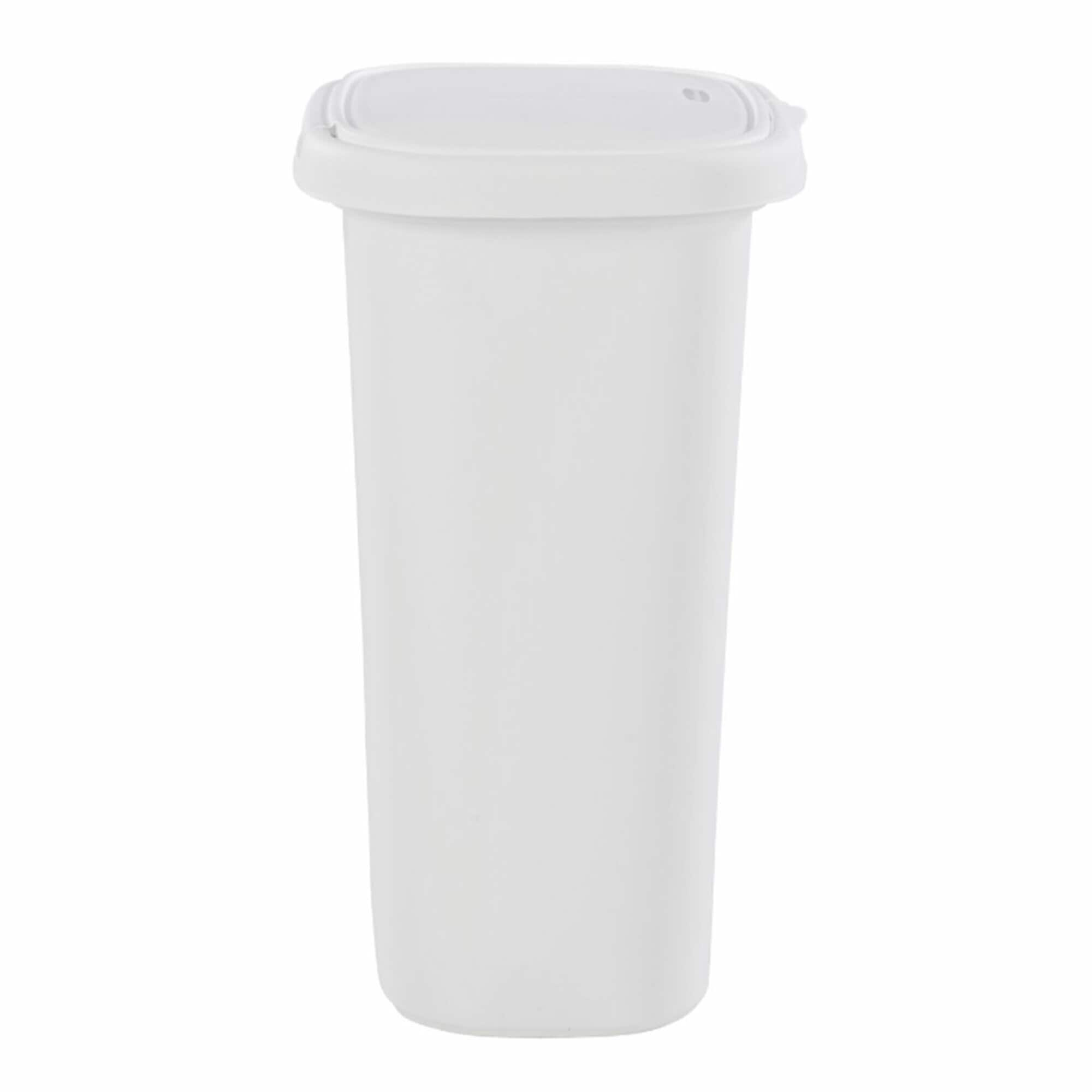 Hefty 13-Gallons White Plastic Kitchen Trash Can with Lid Indoor in the Trash  Cans department at