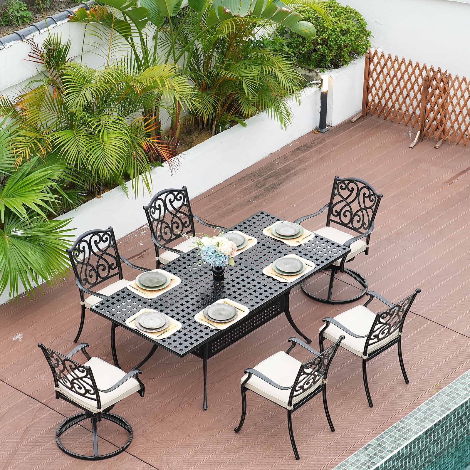 Mondawe MO-LDS80DZY-BE Patio-Dining-Sets - View #2