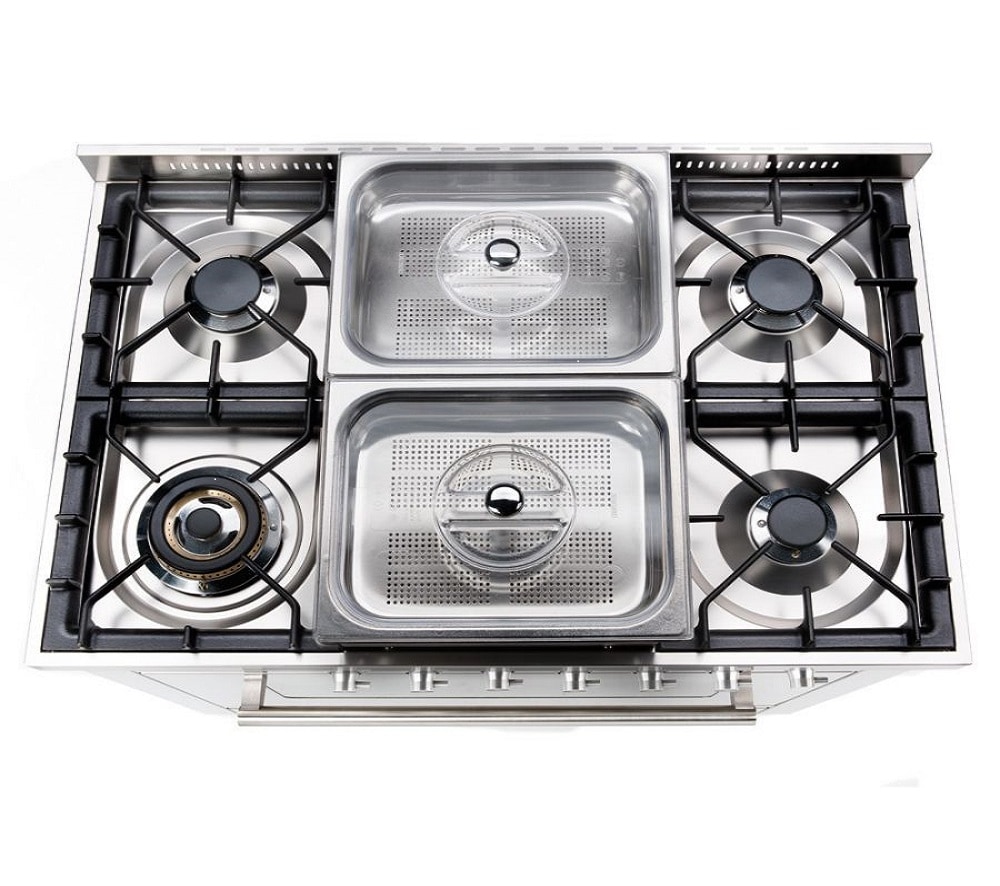 MegaChef Portable 2-Burner 7.5 in. Sleek Steel Hot Plate with