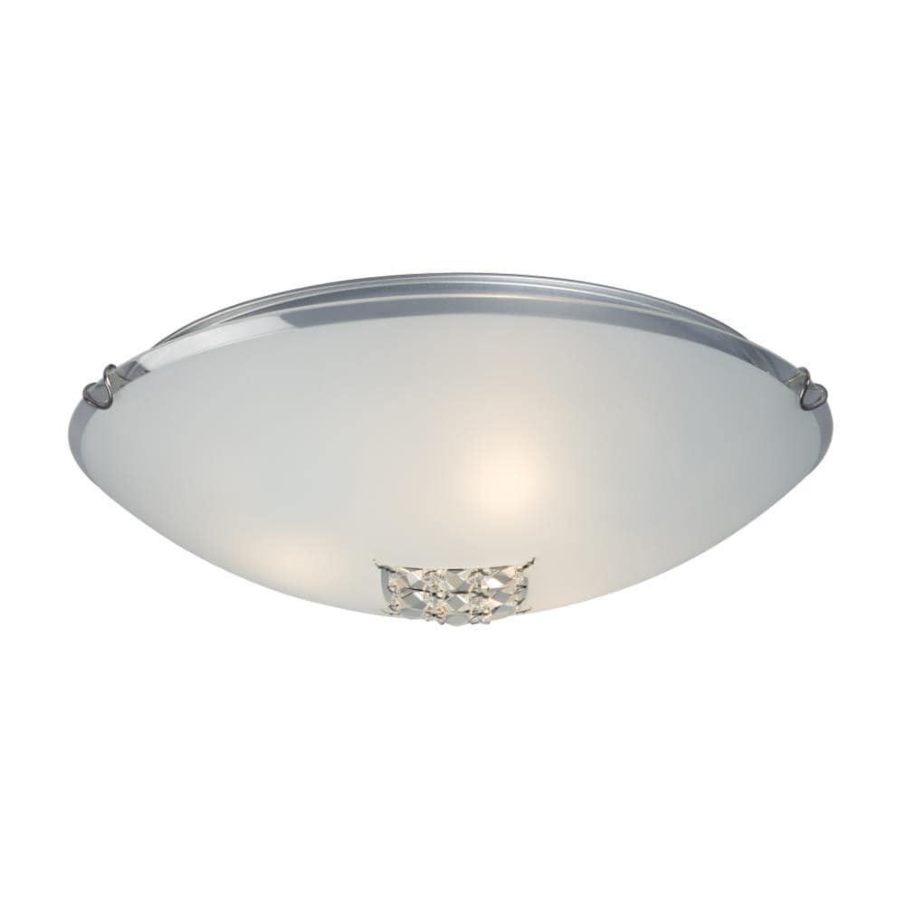 Galaxy Lighting 614404CH 1 -Light 16-in Gloss Chrome Flush Mount Light