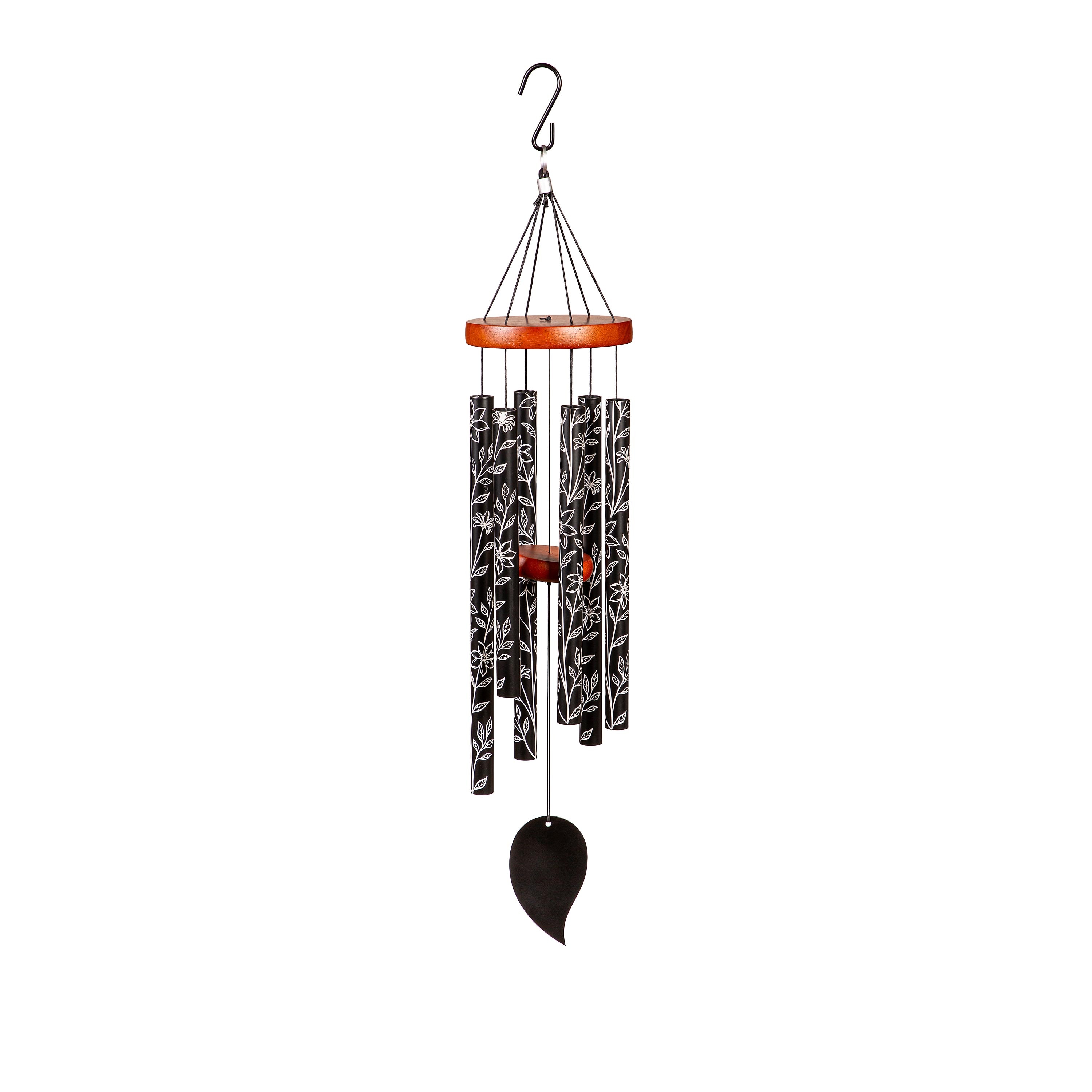 Evergreen 2WC2330 30-in Black Metal Wind Chime