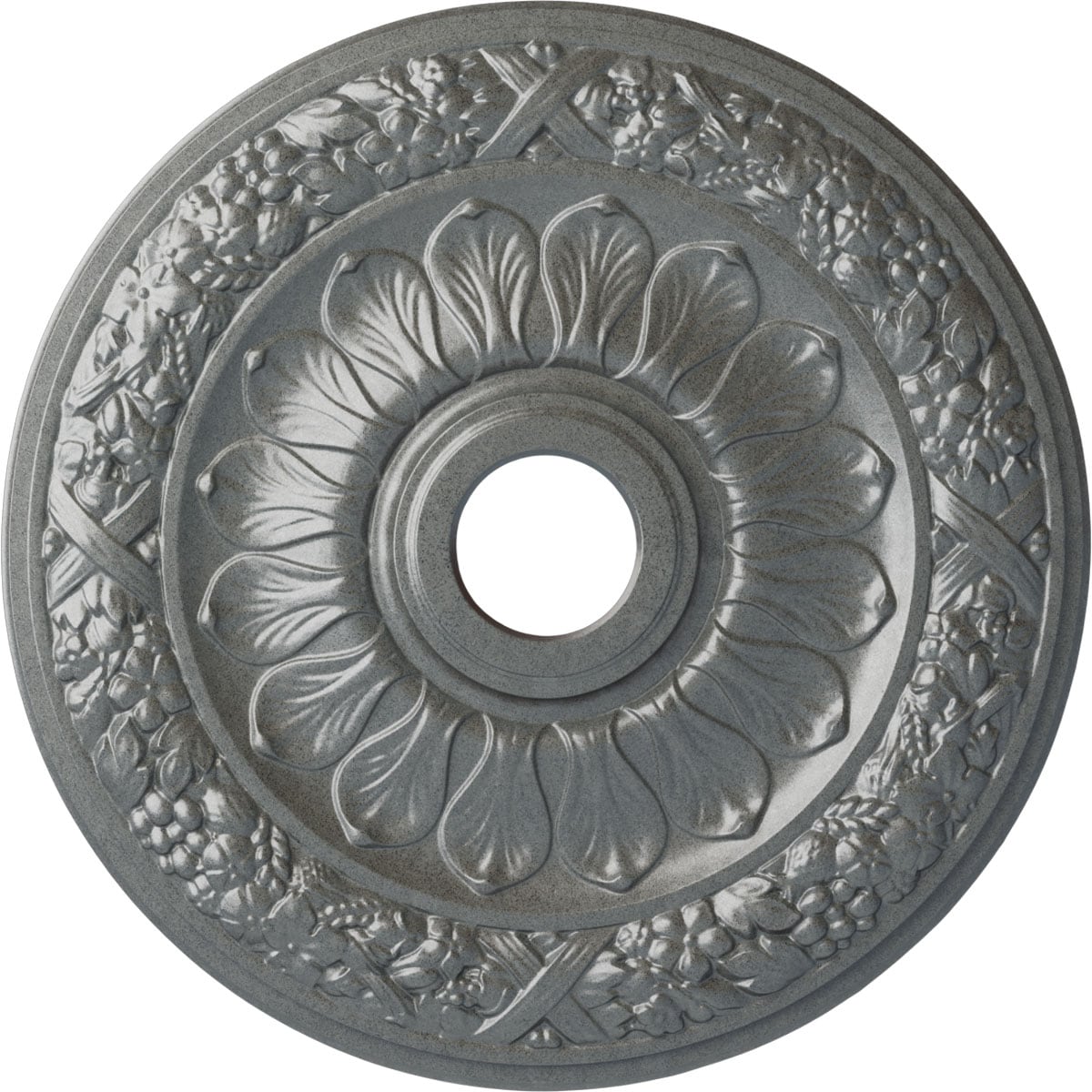 Ekena Millwork CM24SWPLS Swindon 24-in W x 24-in L Platinum Polyurethane Ceiling Medallion