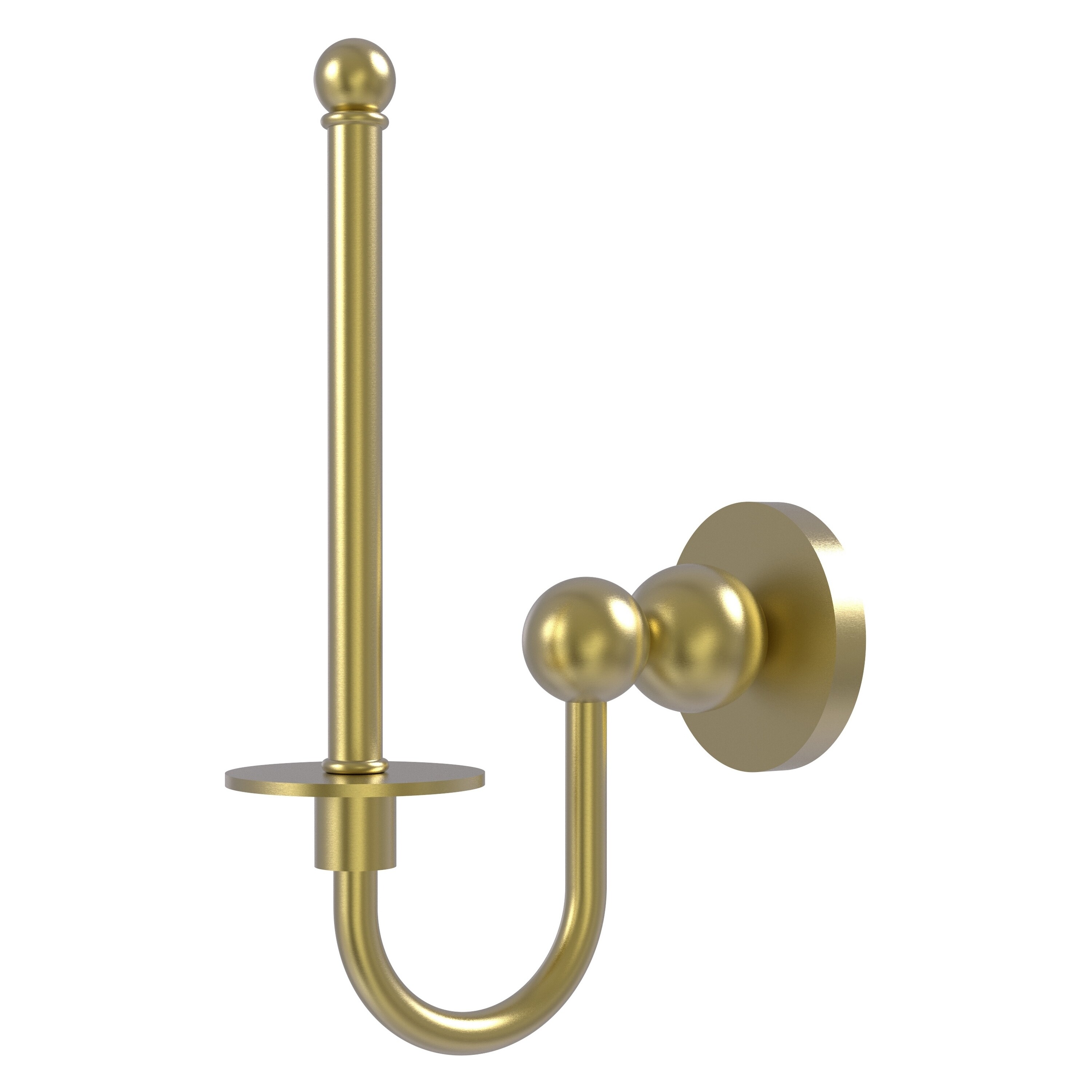 Allied Brass BL-24U-SBR Bolero Satin Brass Wall mount Single post Toilet Paper Holder 1 -Rolls