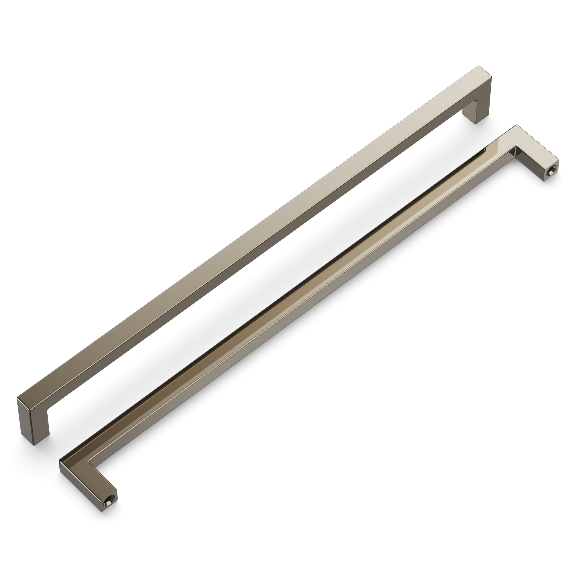 Hickory Hardware HH075336-14-5B Skylight 12-in , 305mm Center to Center Polished Nickel Rectangular Handle 5 -Pack