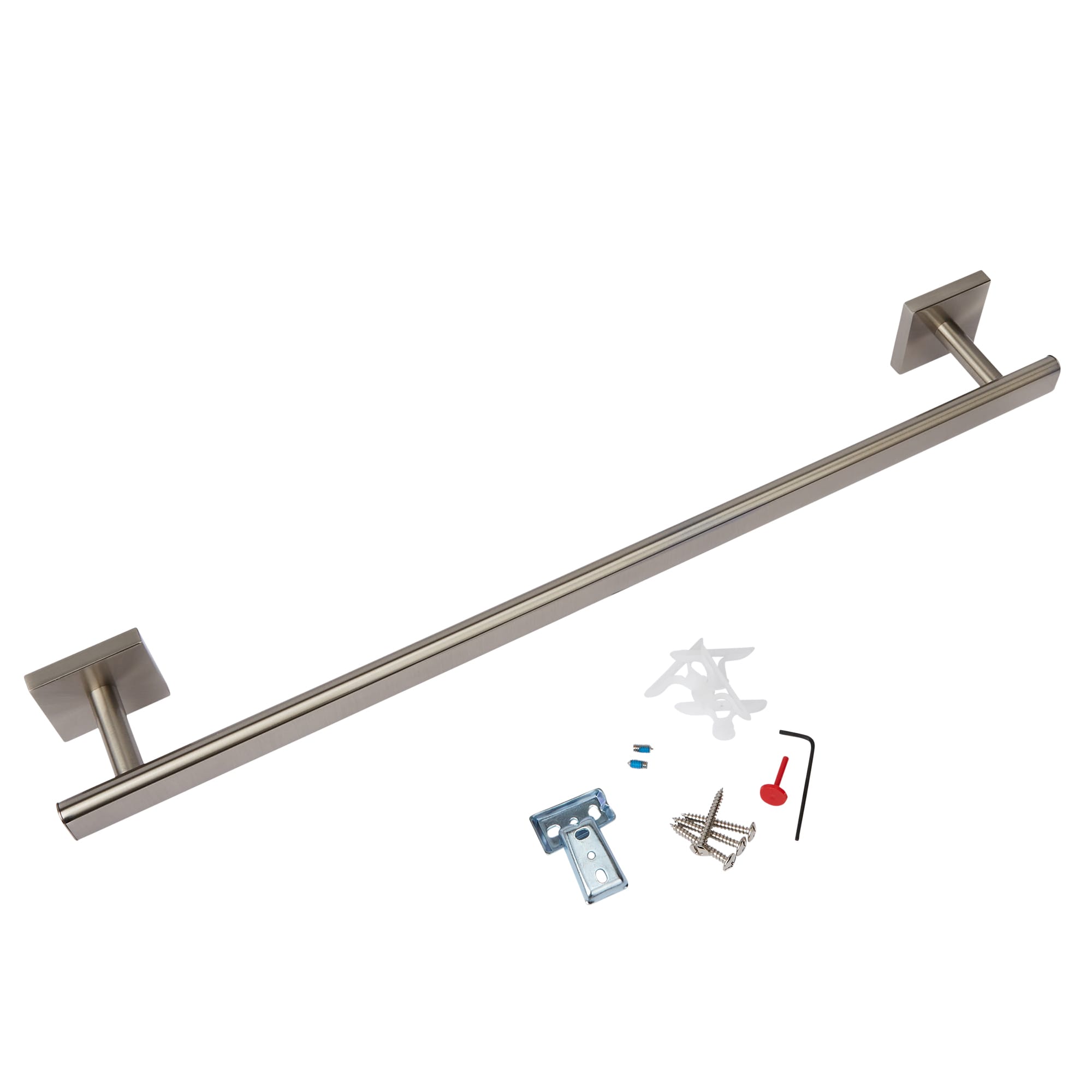 Gatco Elevate 24-in Satin Nickel Wall Mount Single Towel Bar In The ...