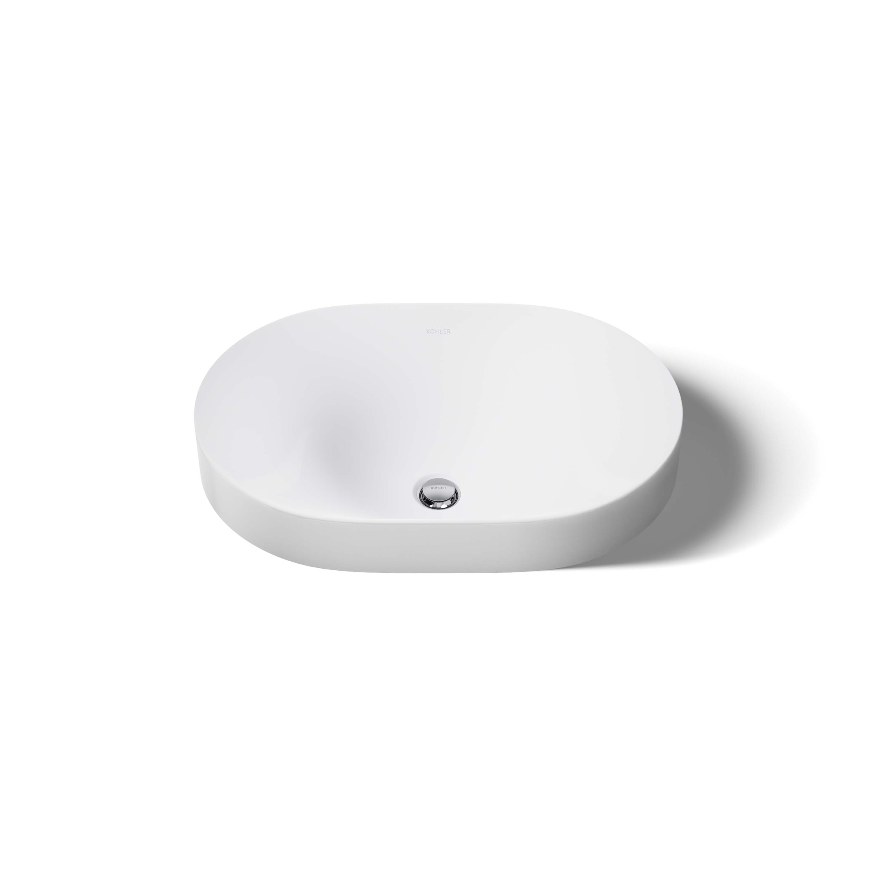 KOHLER Chalice Vitreous China Vessel Oval Modern White Bathroom