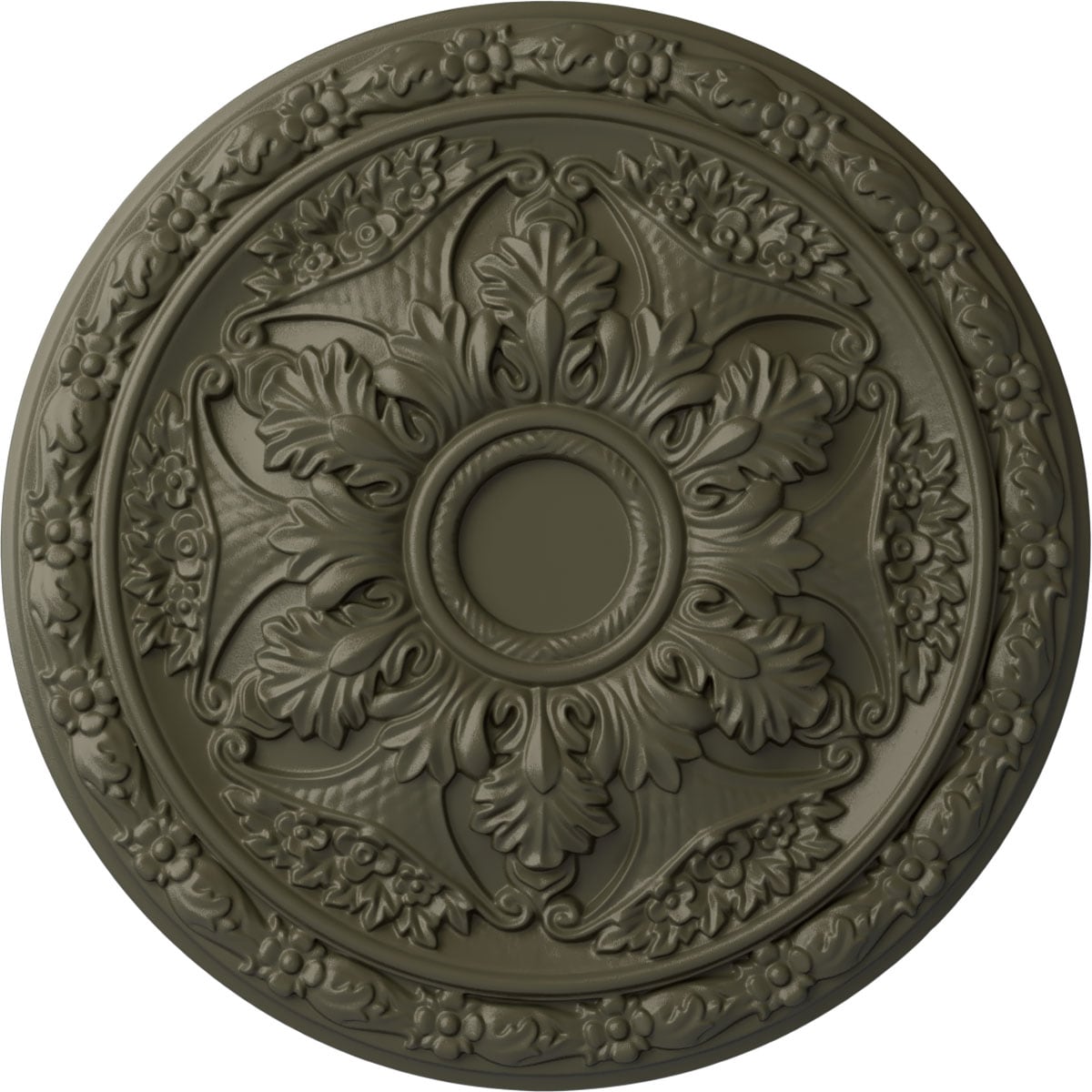 Ekena Millwork CM20BLWHF Baile 20-in W x 20-in L Painted Witch Hazel Polyurethane Whole Ceiling Medallion