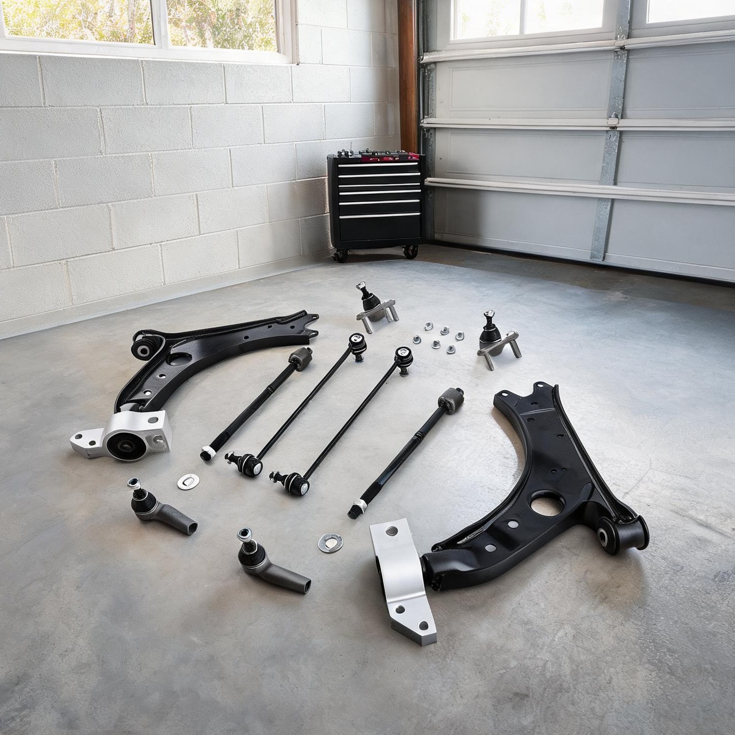 chillscreamni Precision Front Lower Control Arm Kit with Tie Rods and ...