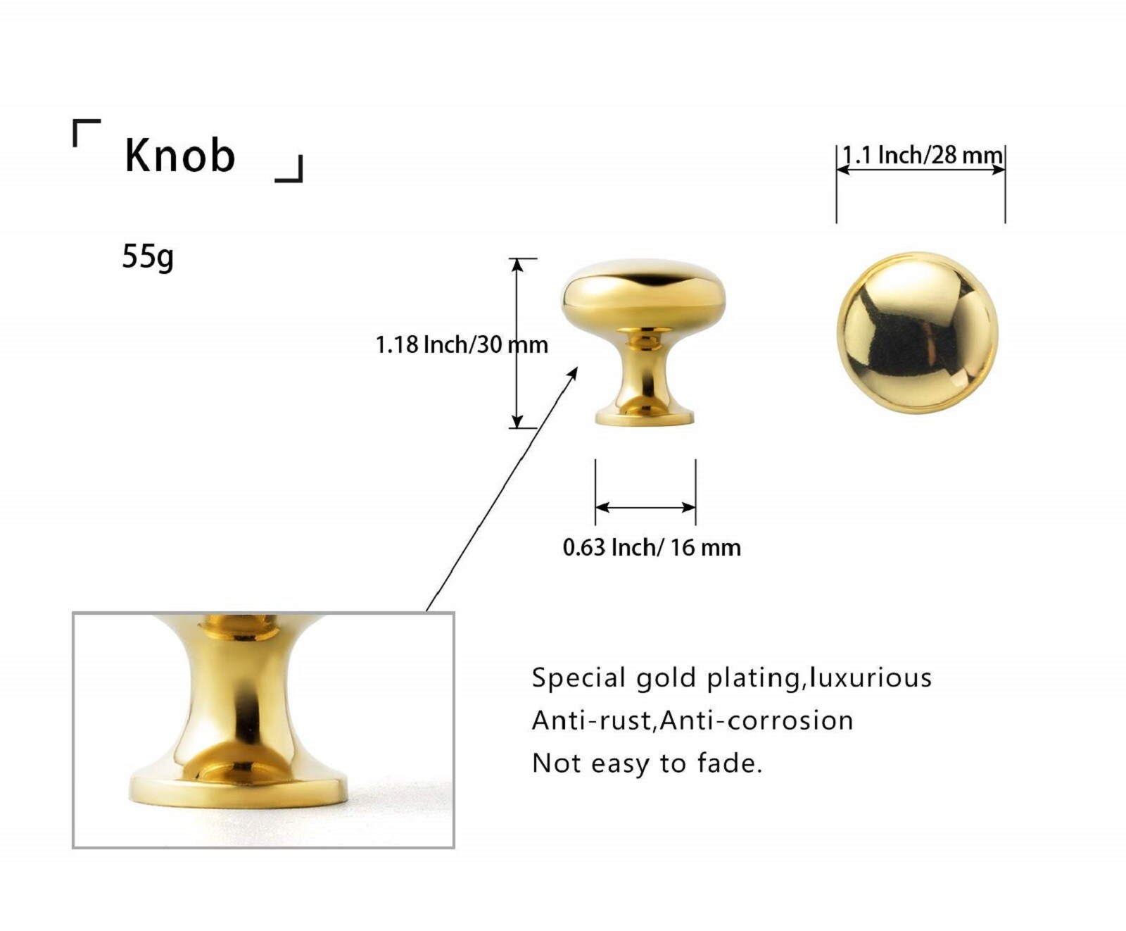 Miaokesen 901PVD Cabinet-Knobs - View #2