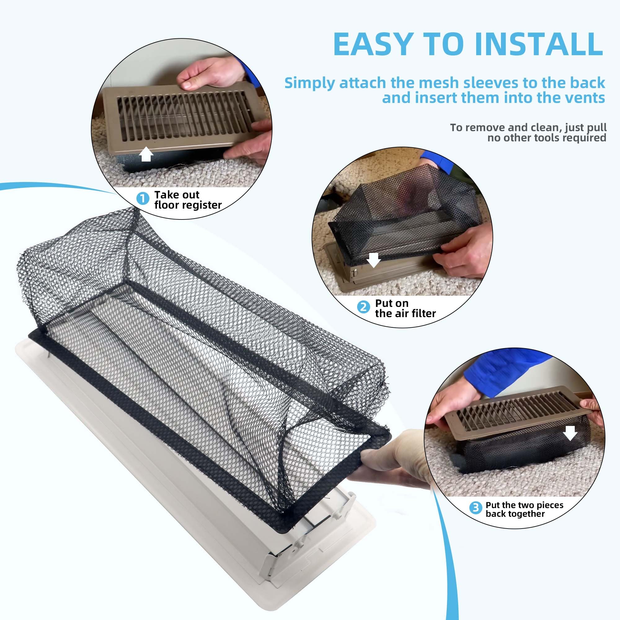 Lukvuzo Floor Register Cover Trap Floor Vent Filters Screen for Home ...