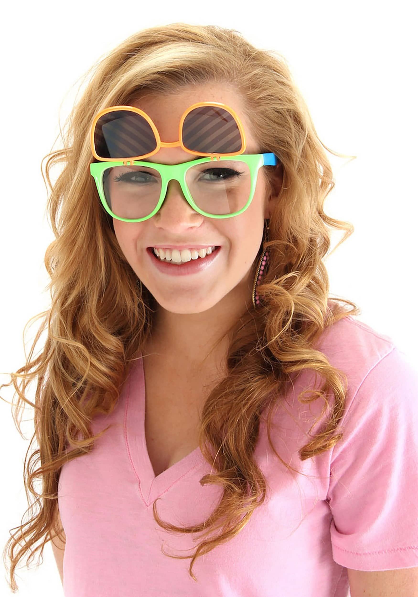 HalloweenCostumes.com EL326531-ST FUN Costumes Neon Flip Up Glasses Standard