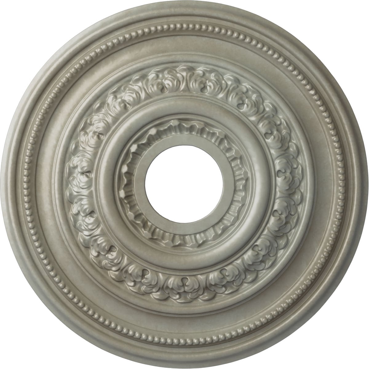 Ekena Millwork CM17OLFLS Orleans 17.625-in W x 17.625-in L Painted Flash Gold Polyurethane Whole Ceiling Medallion