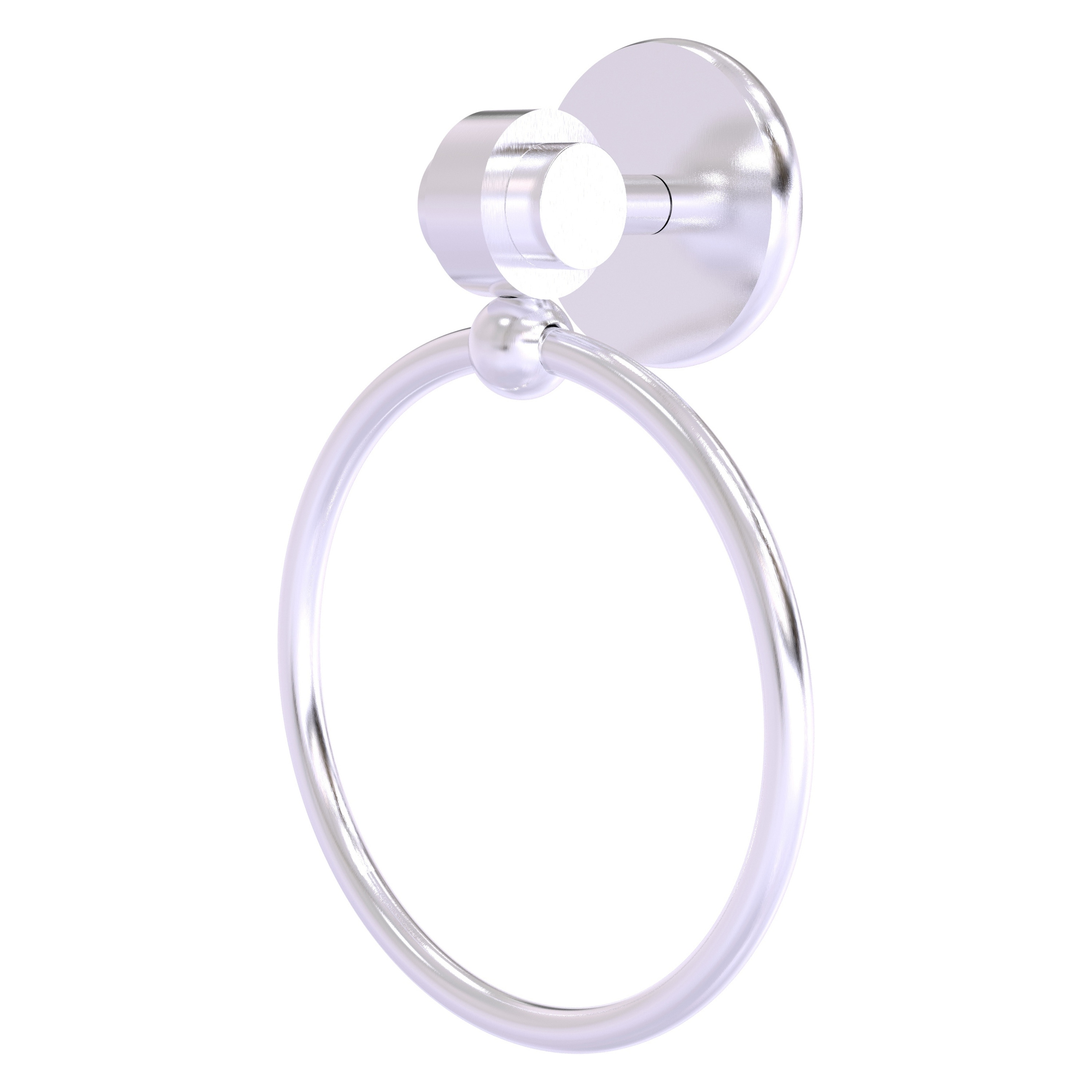 Allied Brass 7216-SCH Satellite Orbit Two Satin Chrome Wall mount Single Towel Ring
