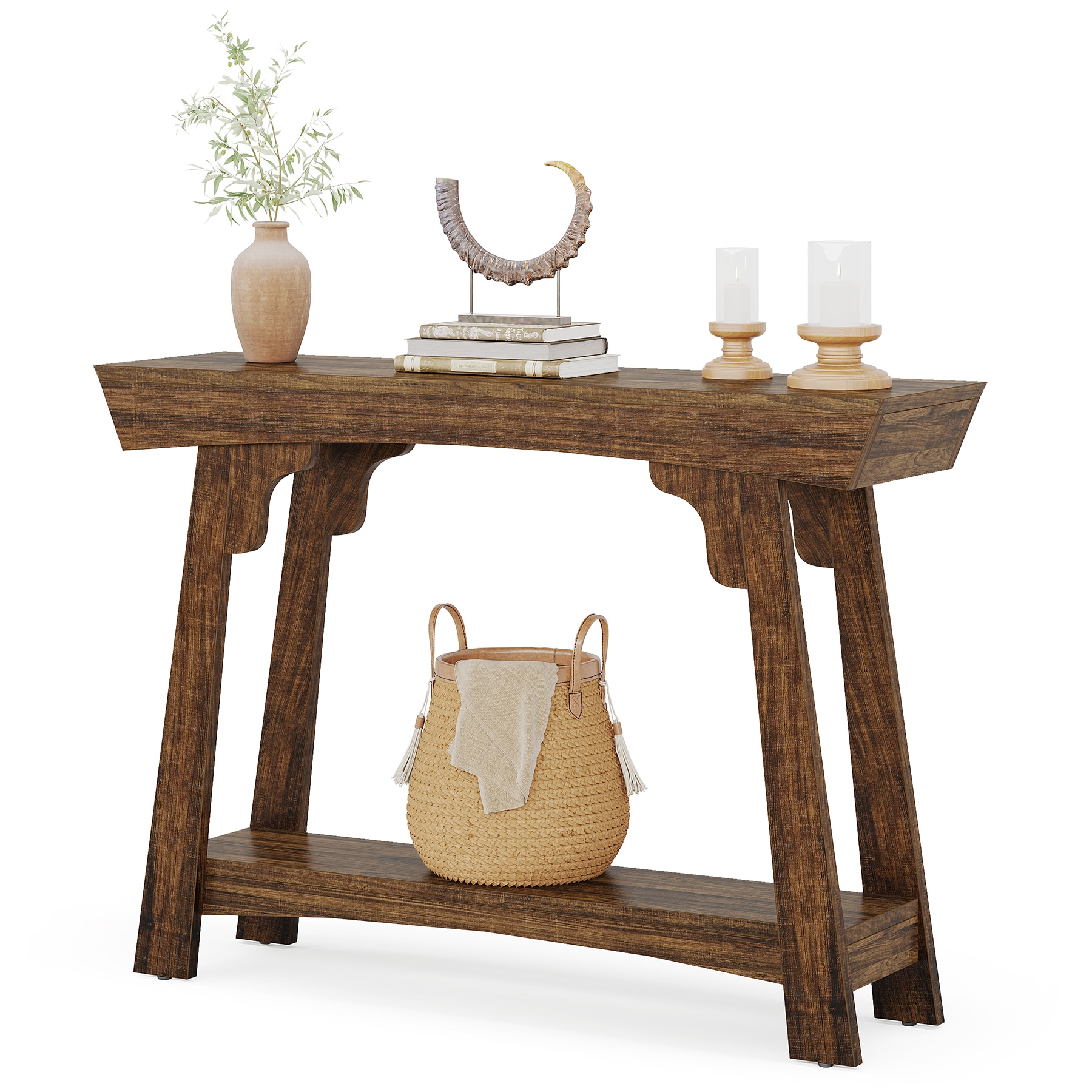 Fnova LWTJ-JW1012 Console table Farmhouse Finished Console table