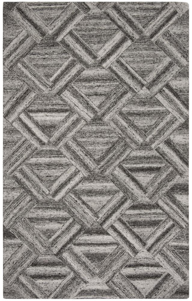 Safavieh ABT607F-5 Abstract Geo 5 x 8 (ft) Tufted Synthetic Gray/Black Rectangular Indoor Distressed/Overdyed Farmhouse/Cottage Area rug