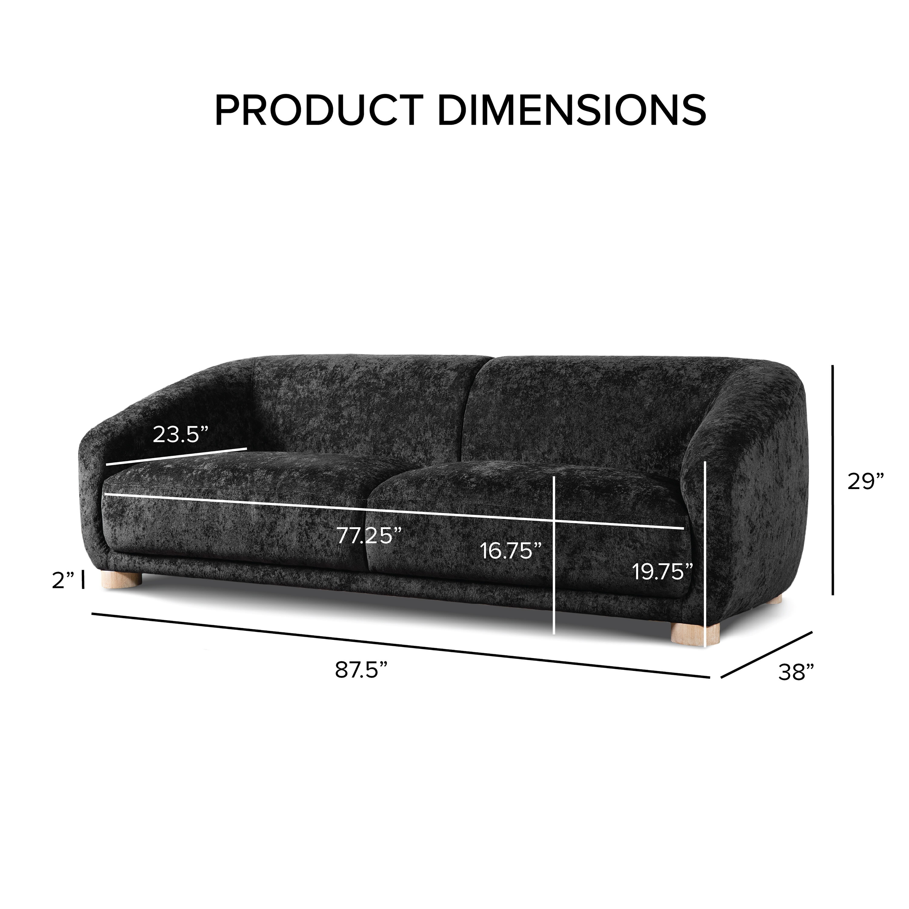 Furniture of America IDF-61006BK-SF Sofas-Loveseats - View #3