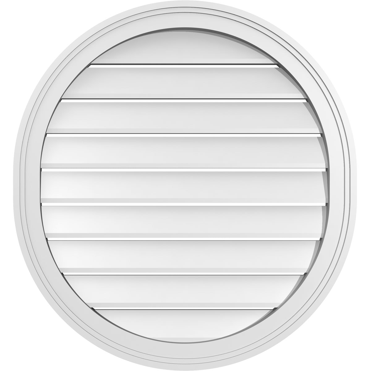 Ekena Millwork GVPVR26X2802SF 26-Inches x 28-Inches Off-white Oval PVC Gable Louver Vent