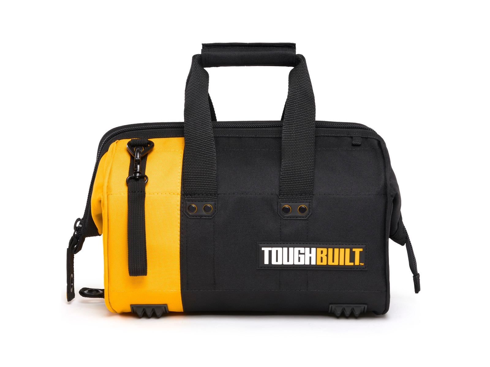 TOUGHBUILT Massive Mouth Black Polyester 12-in Zippered Tool Bag