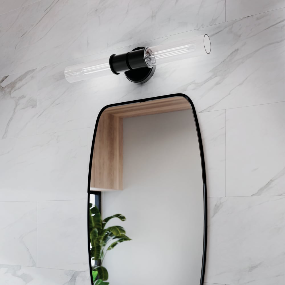 Kichler 52654BK Aviv 24-in 2 -Light Black Modern/contemporary Vanity light