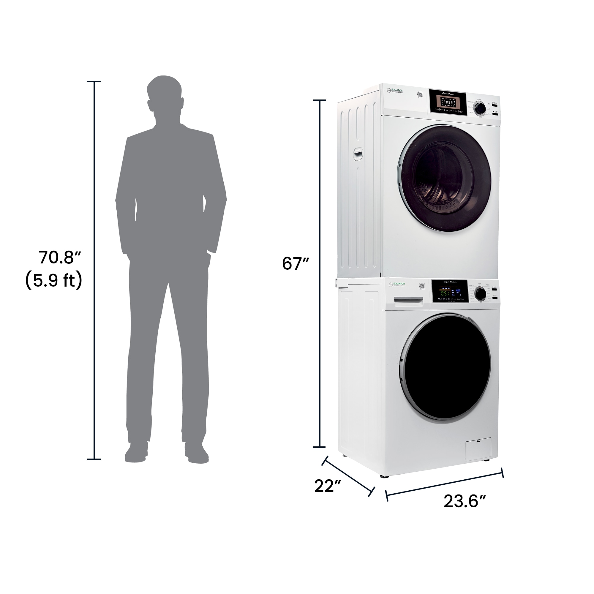 Equator Advanced Appliances EW 826 + ED 866 Combo-Washer-And-Dryer - View #2