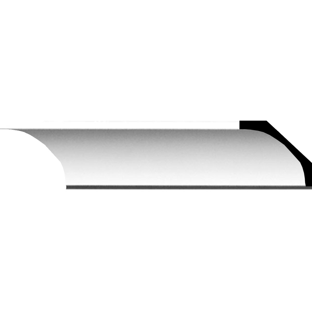 Ekena Millwork MLD02X02X03TR-CASE-2 Traditional Smooth 2-3/8-in x 7-ft 10-1/2-in Primed Urethane MLD02X02X03TR-CASE-2 Crown Moulding 2 -Pack