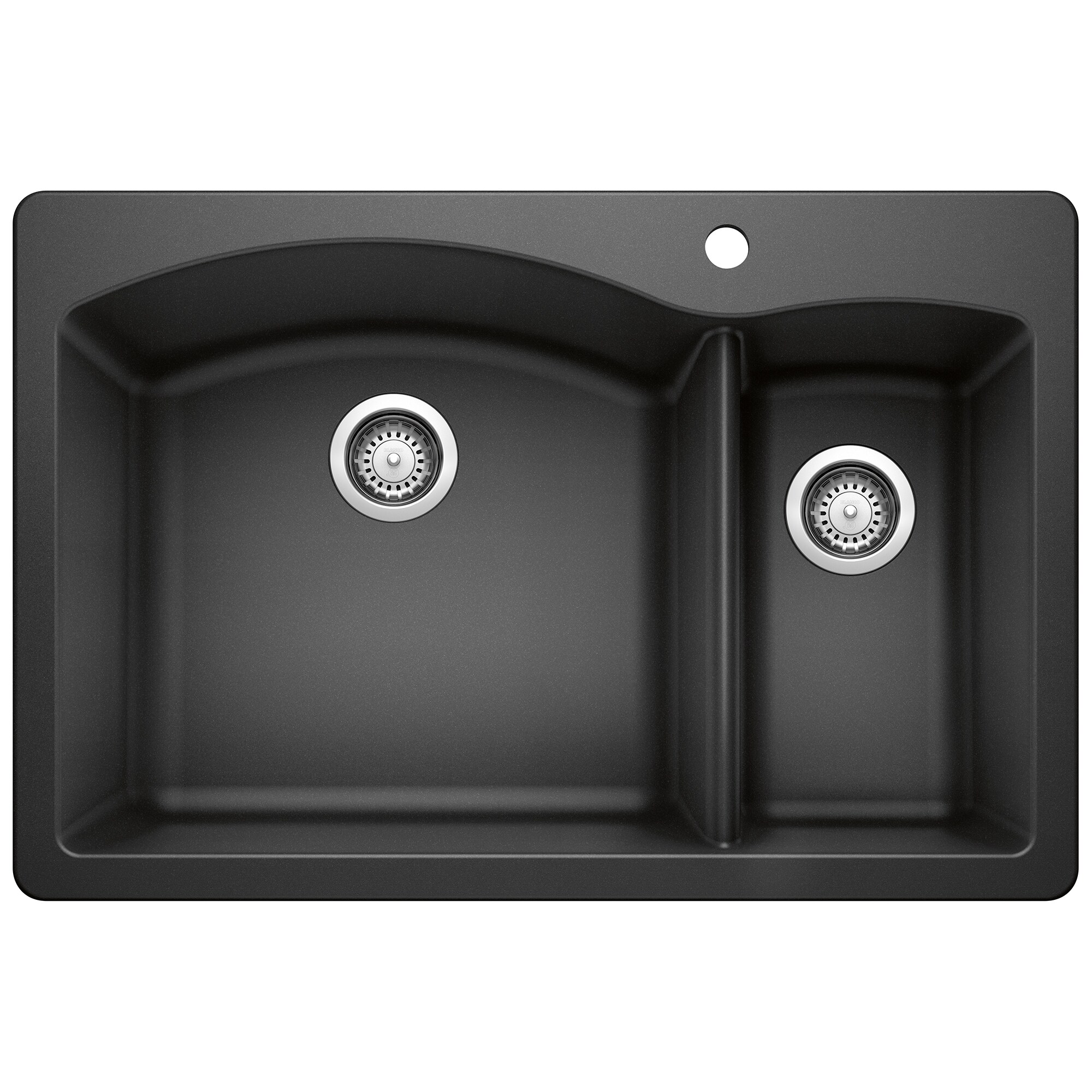 Anthracite Double Bowl Stone Drop-In Kitchen Sink