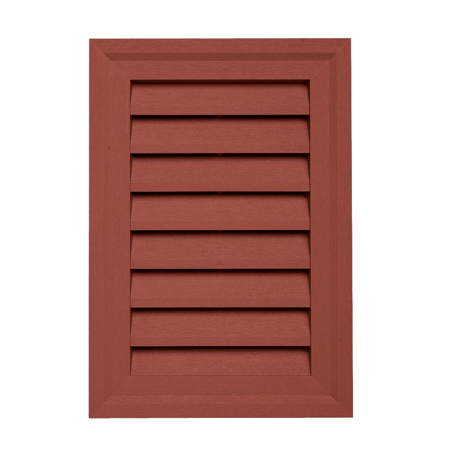  244897 10.5-in x 15-in Hampton Red Rectangle Vinyl Gable Louver Vent