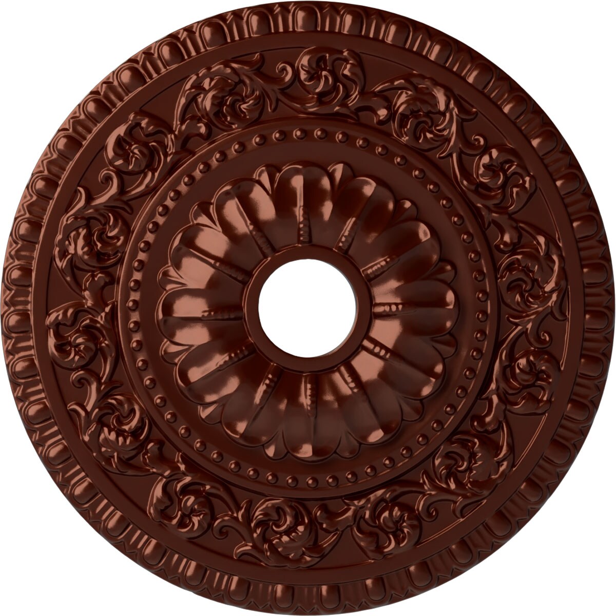 Ekena Millwork CM23VAACS Vaduz 23.5-in W x 23.5-in L Painted Antique Copper Polyurethane Whole Ceiling Medallion